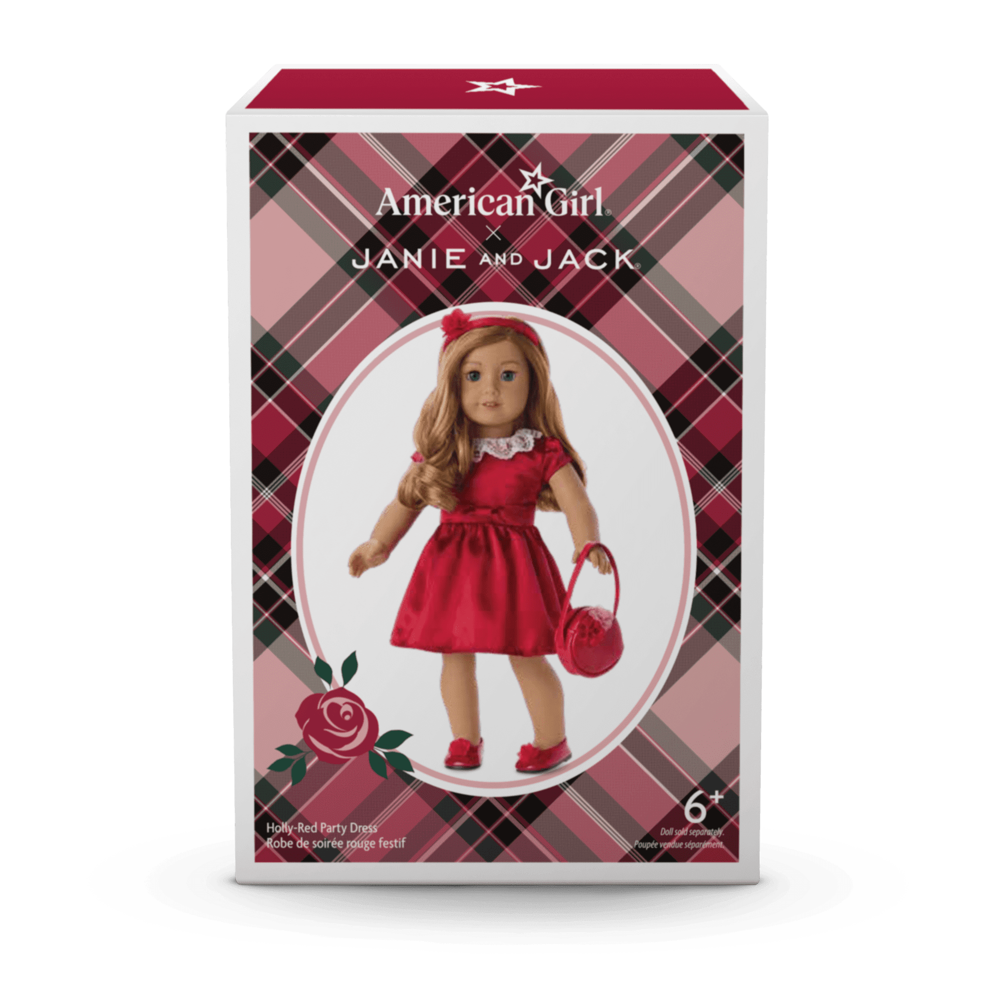American girl doll red dress sales