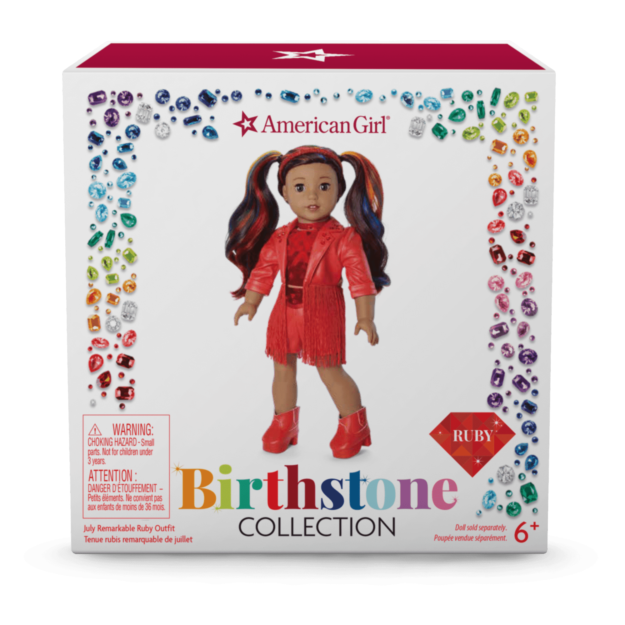 July Remarkable Ruby Outfit for 18-inch Dolls