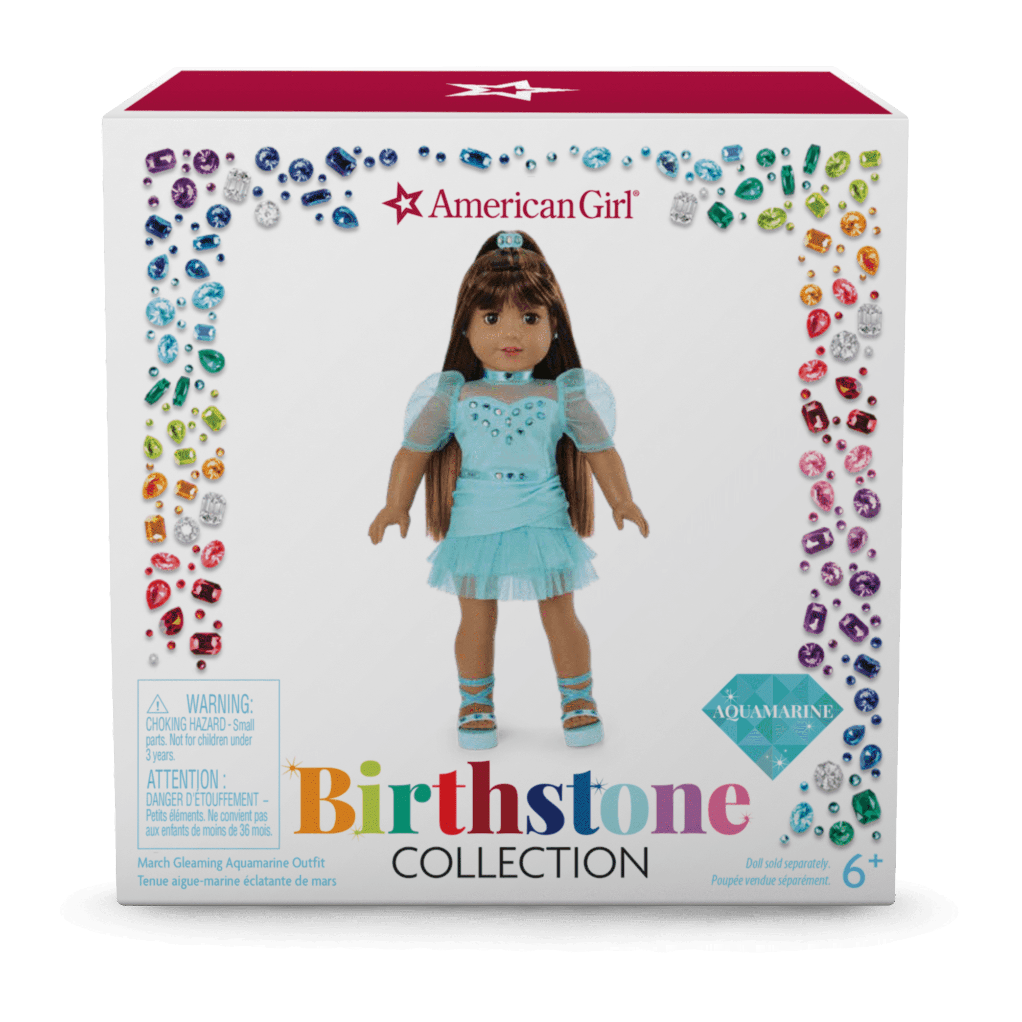 March Gleaming Aquamarine Outfit for 18-inch Dolls
