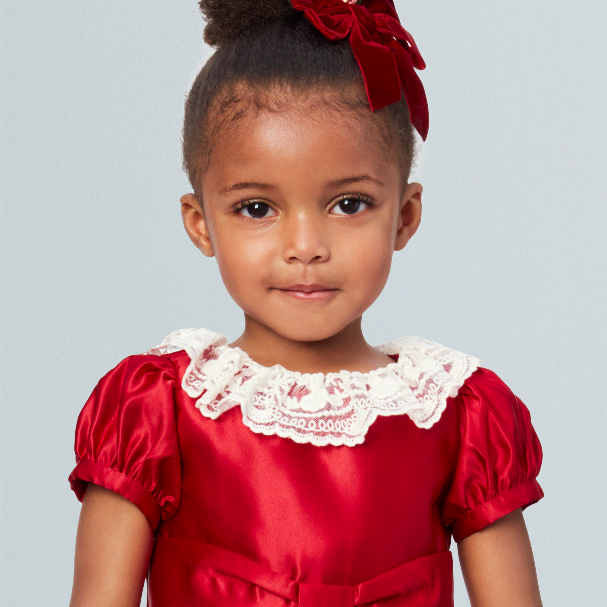 white christmas dresses American Girl® x Janie and Jack Holly-Red Party Dress for Little Girls