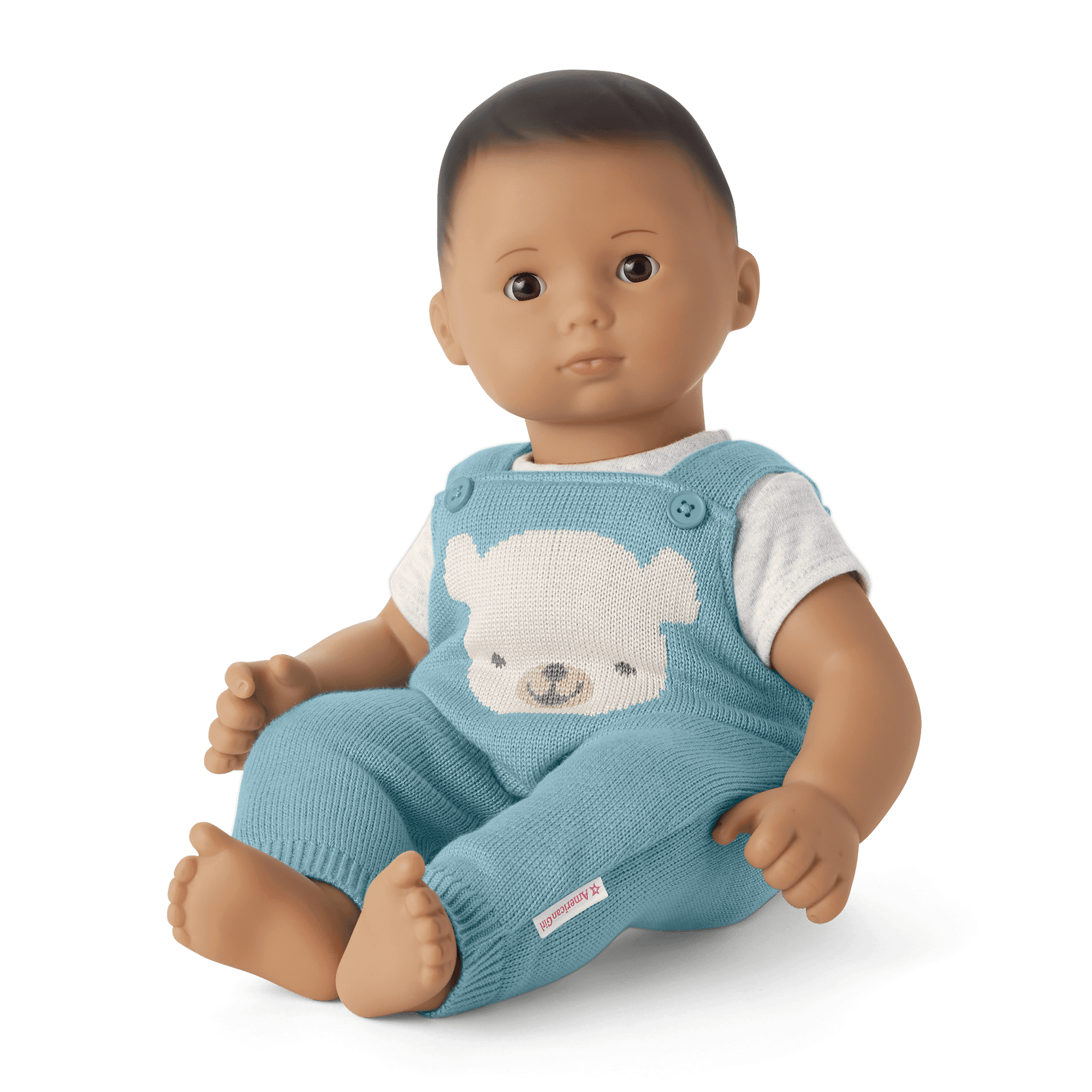 Blue Bear Overalls Set for Bitty Baby® Dolls