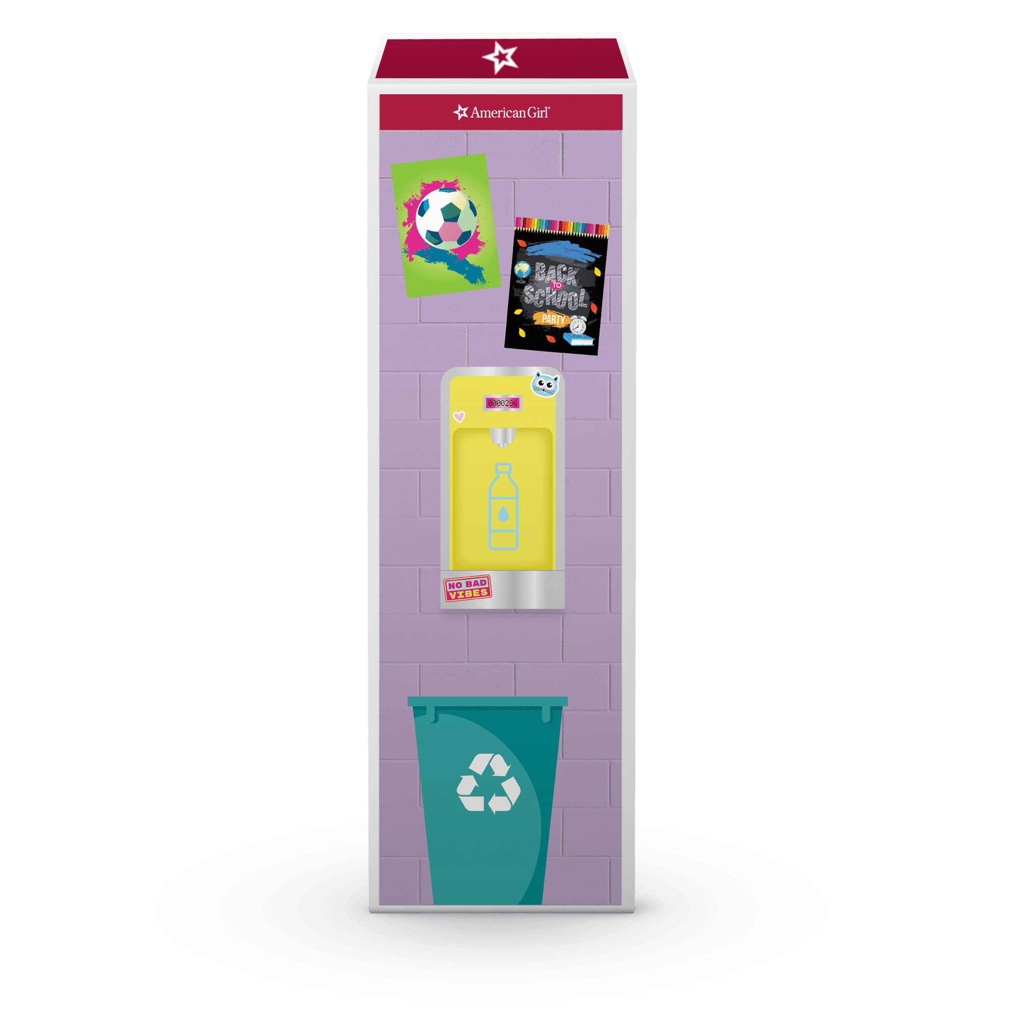 Colorful Cubbies Locker Set for 18-inch Dolls