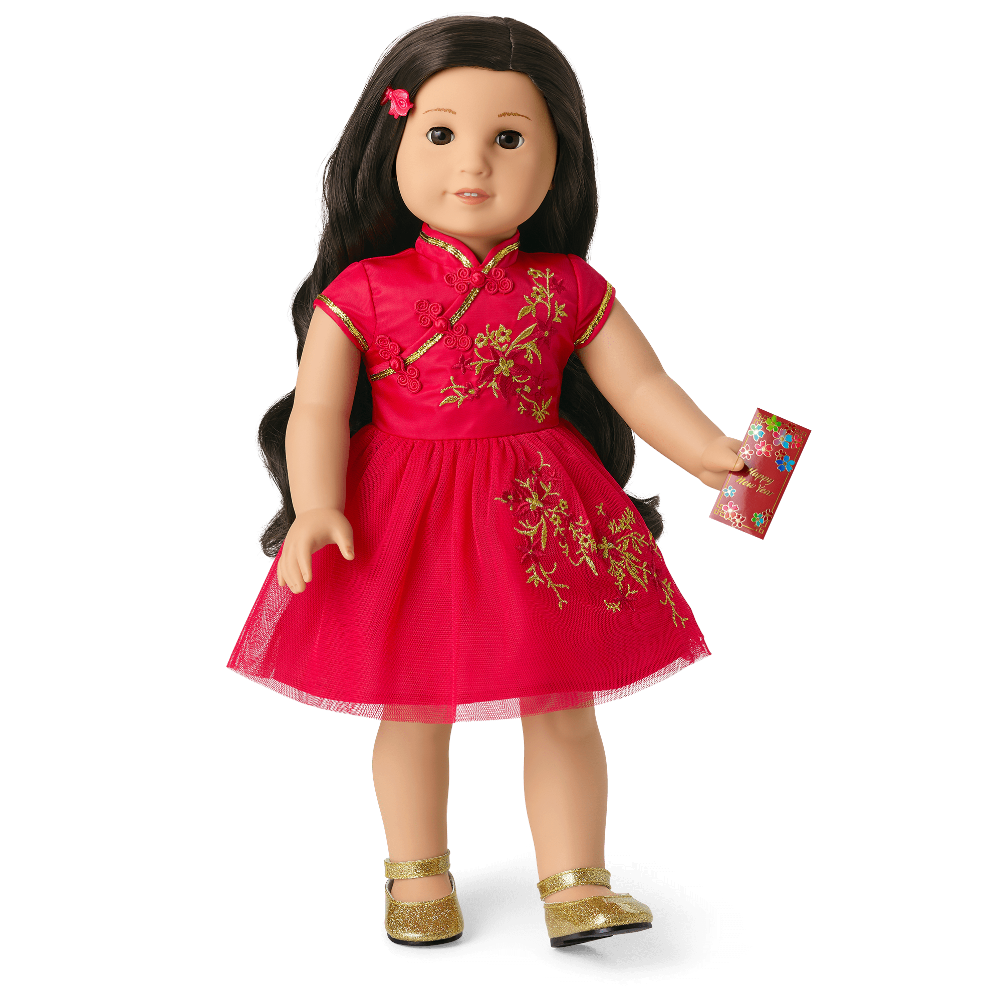 Lunar New Year's Celebration Outfit for 18-inch Dolls