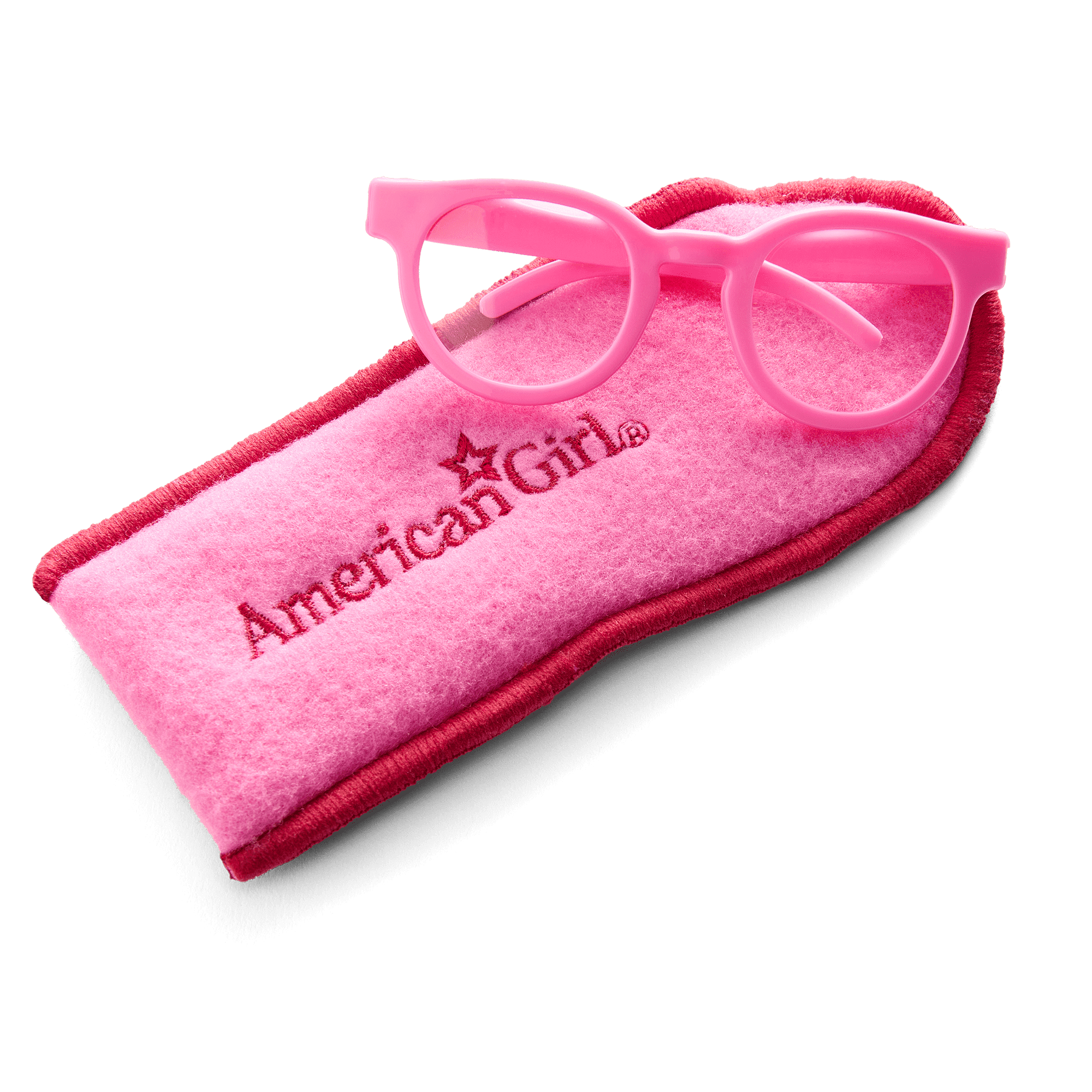 Petal-Pink Glasses for 18-inch Dolls