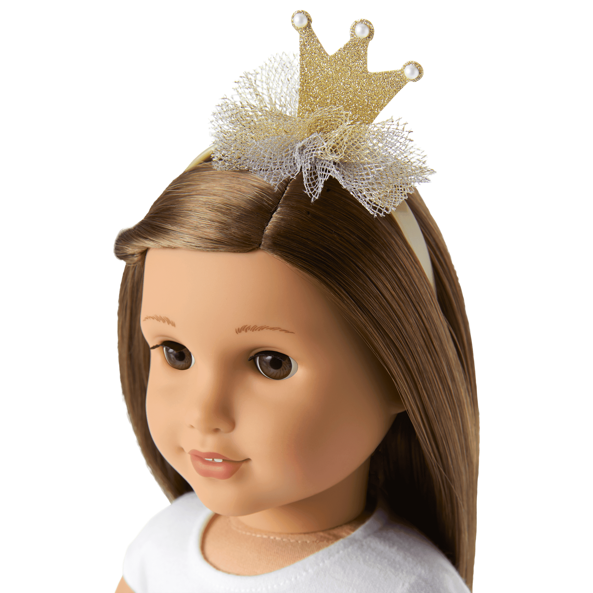 Gold Glitter Crown Headband for 18 inch Dolls American Girl