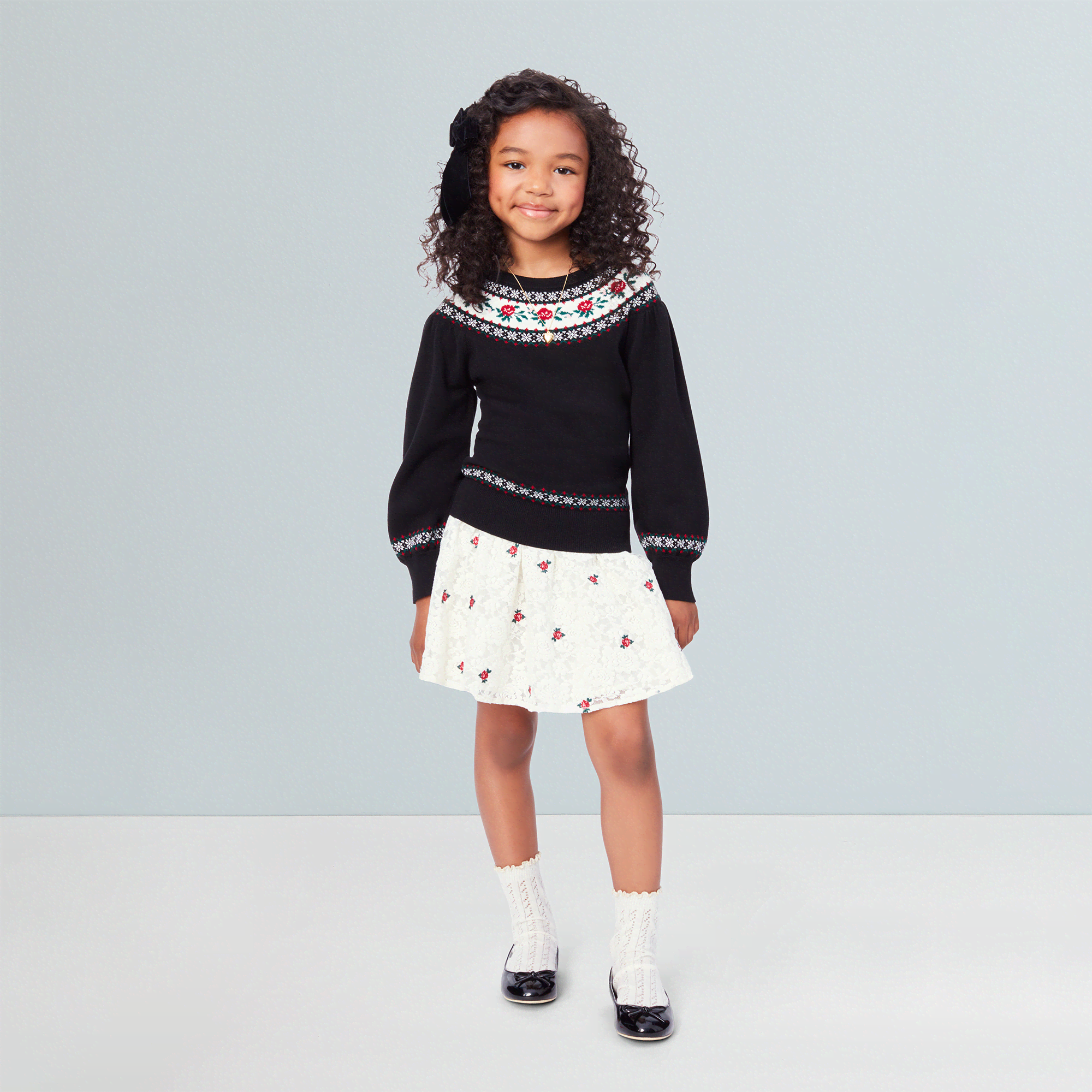 American Girl® x Janie and Jack Holiday Rose Skirt for Girls
