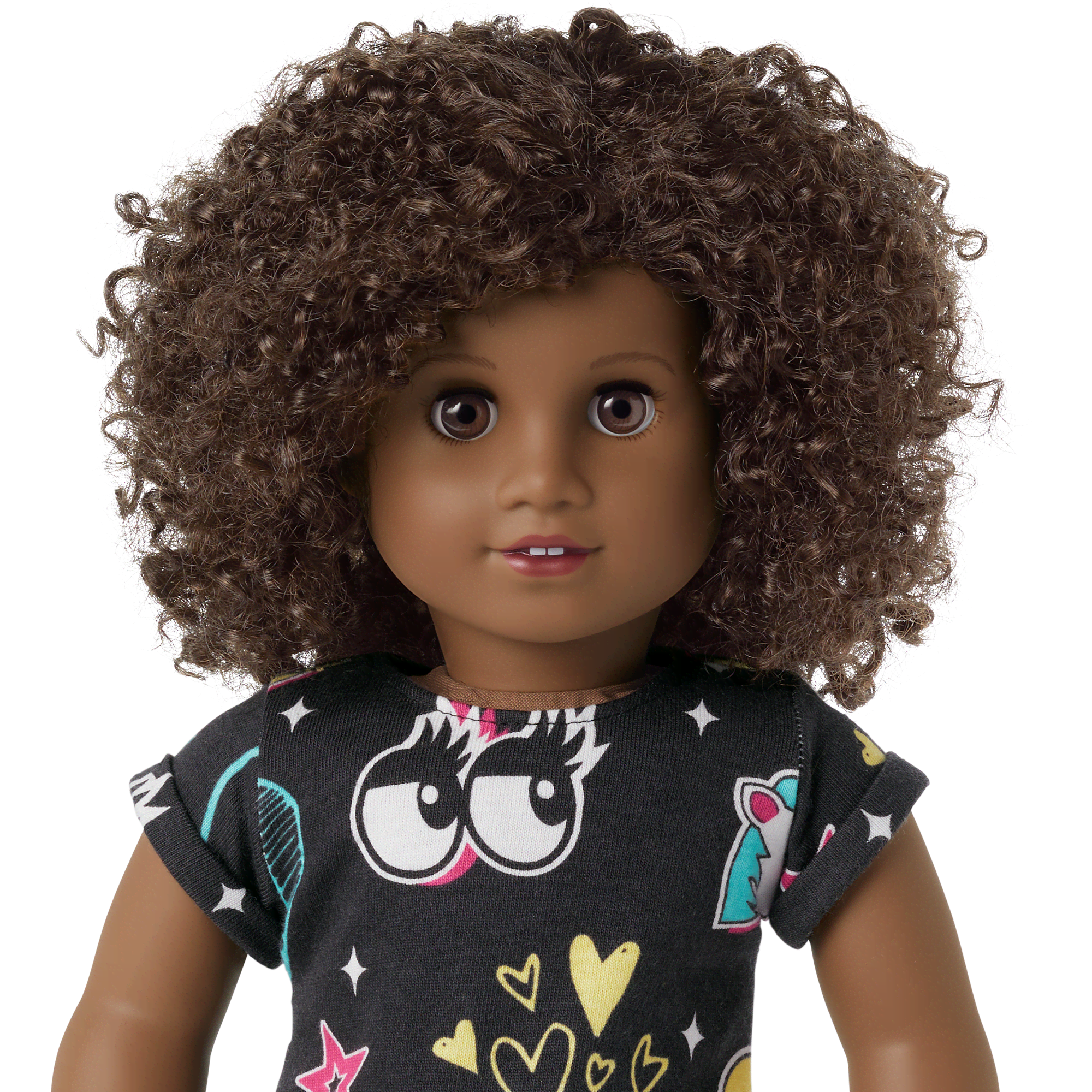 American girl doll black hair brown eyes clearance