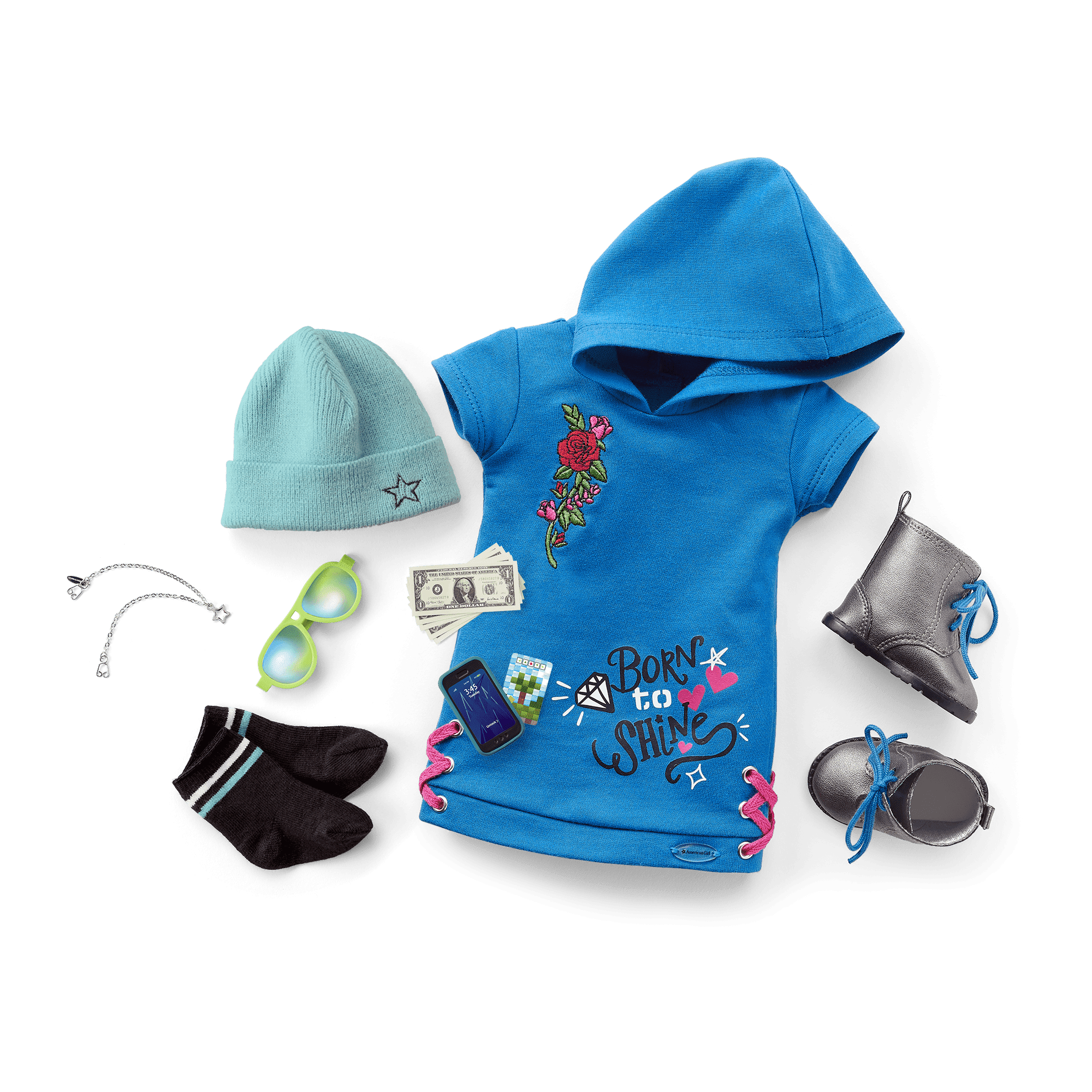 Truly Me™ Doll #90 in Skater Dress + Chic & Stylish Accessories