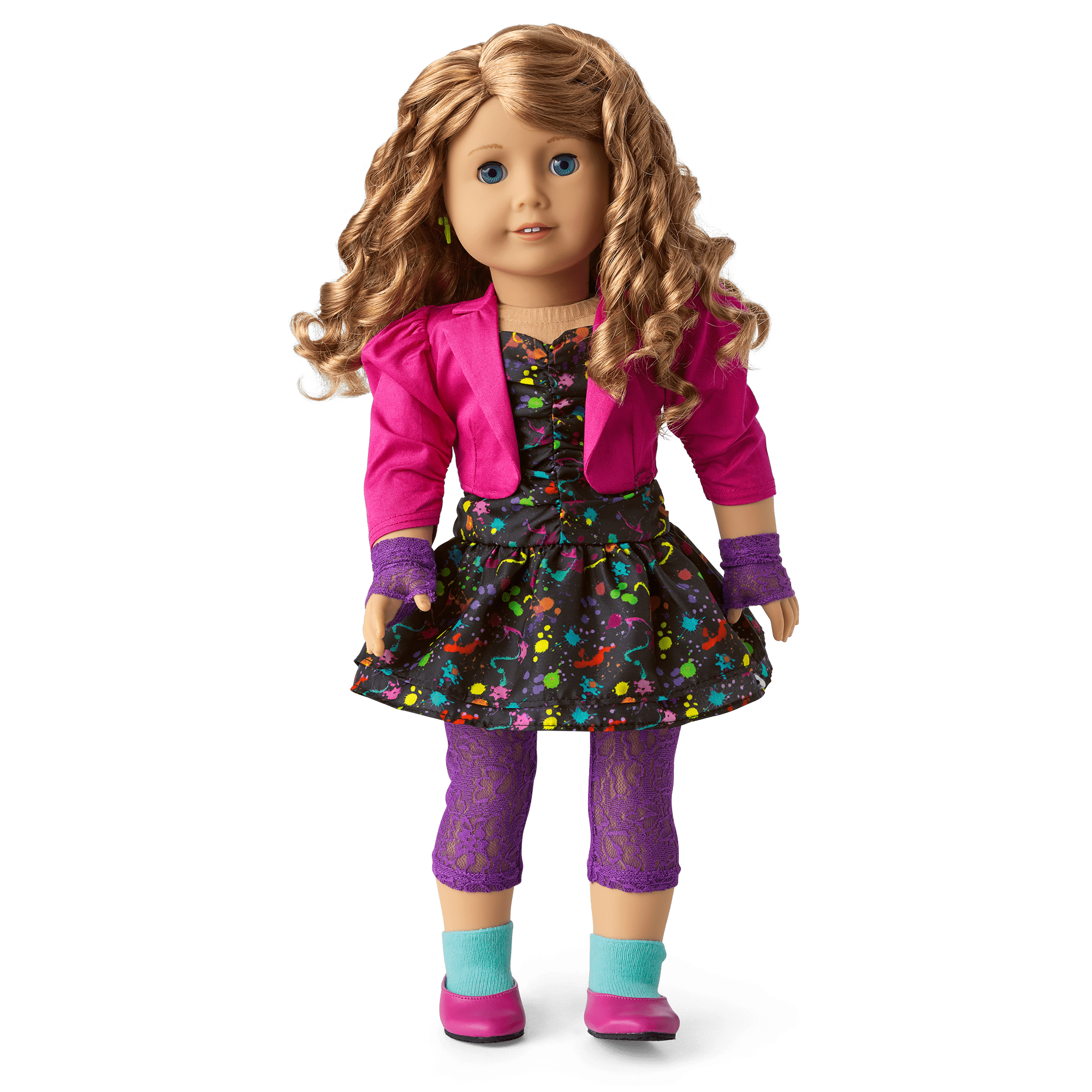 Courtney's™ Splatter Print Dress for 18-inch Dolls (Historical Characters)