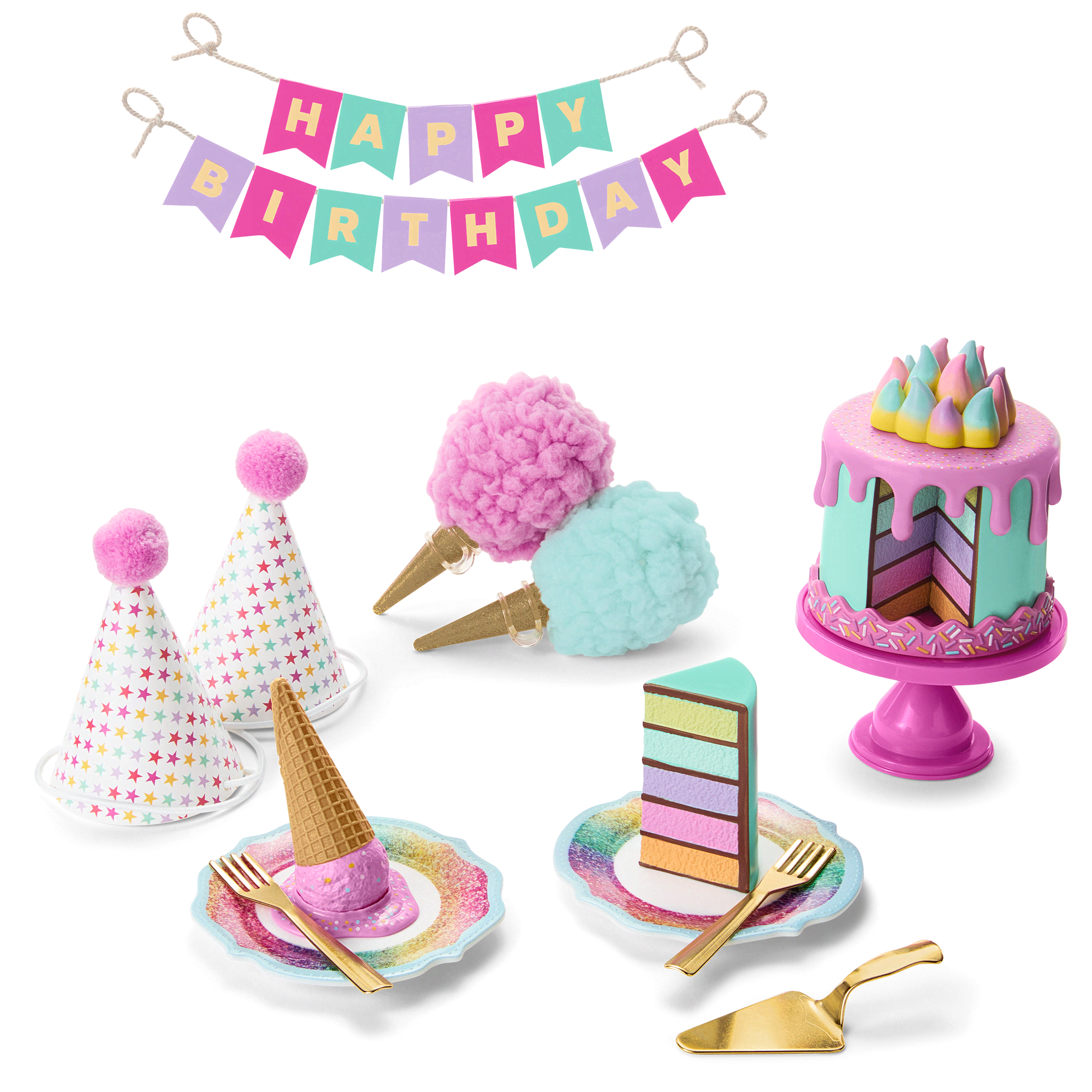 Extra Sweet Birthday Party Set for 18-inch Dolls