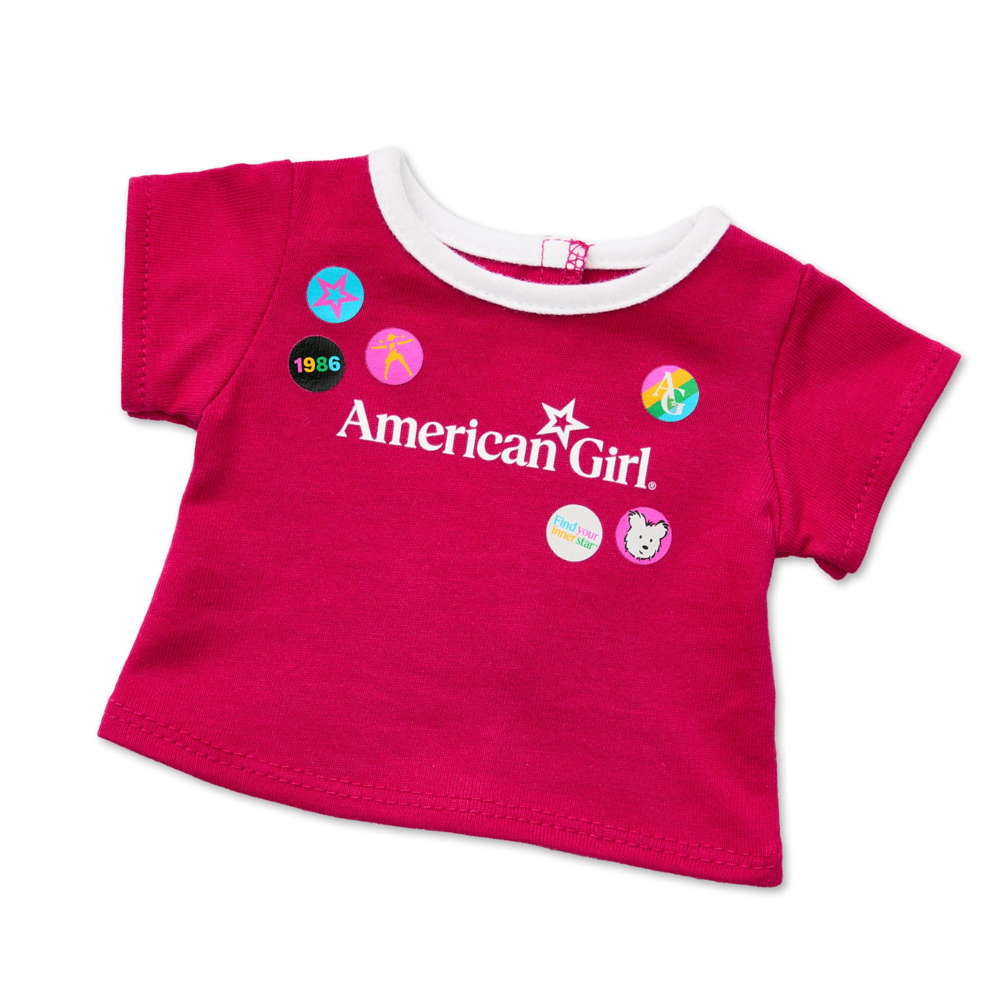 Matching AG™ Grin Pins Ringer Tee Set for Girls & 18-inch Dolls