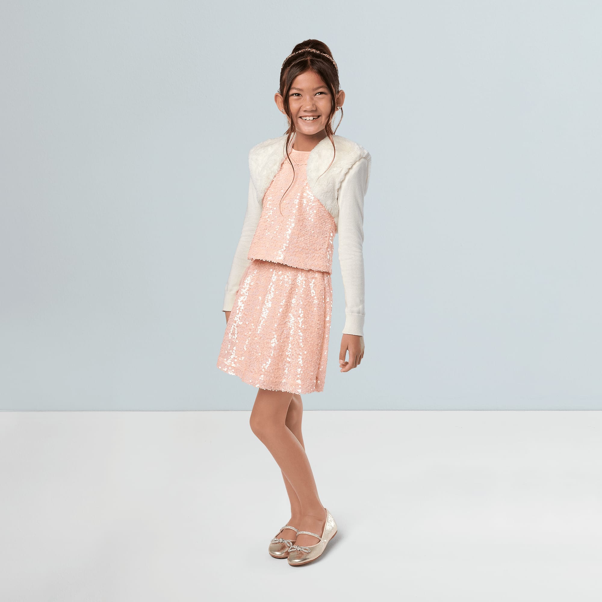 American Girl® x Something Navy Frosty Faux-Fur Shrug for Girls