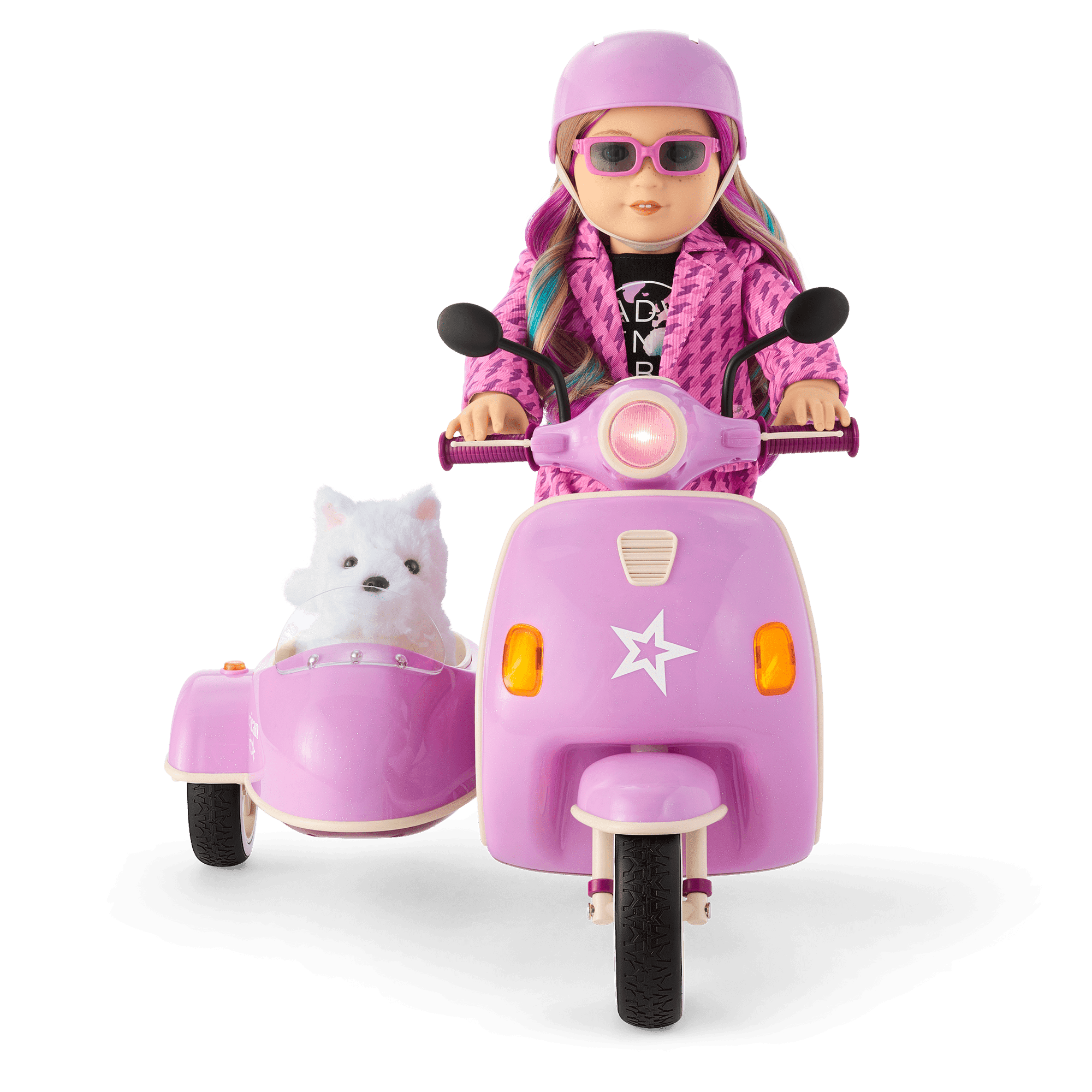 Hit the Road Scooter & Sidecar for 18-inch Dolls
