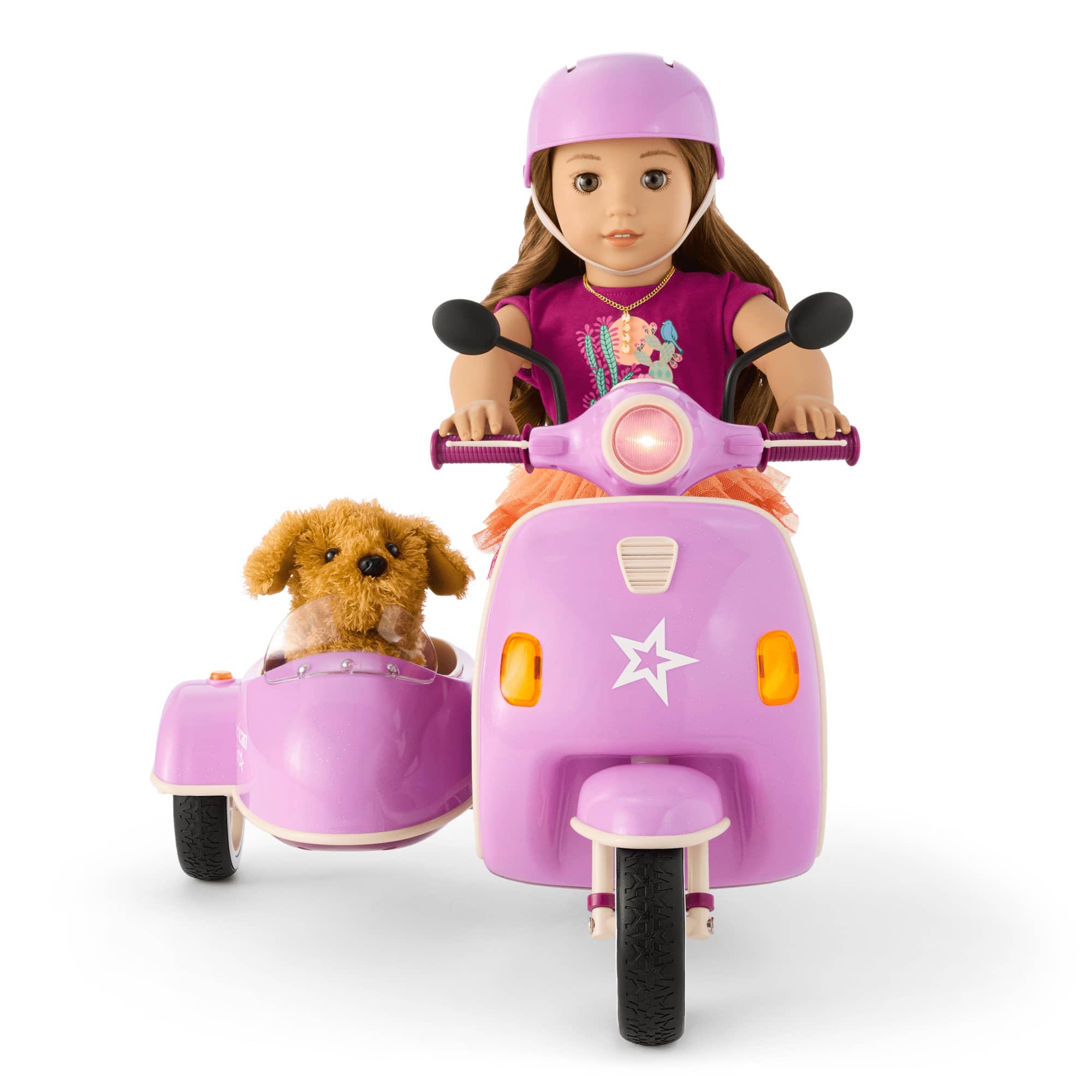 american girl bike helmet Ride Along Dolly for 18" Dolls (Pink) The New York Doll Collection