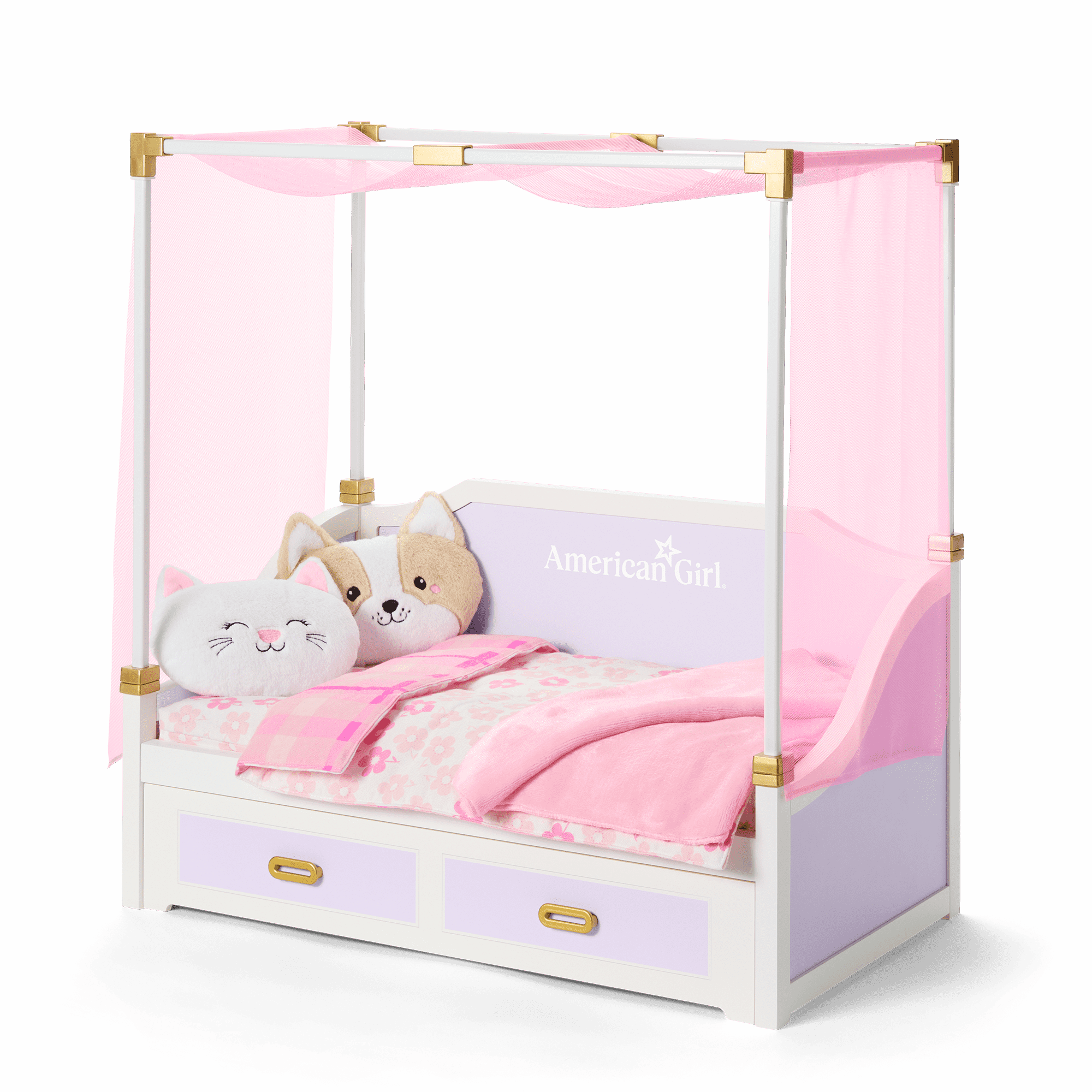 All Set for Sleepovers Canopy Bed Nightstand American Girl