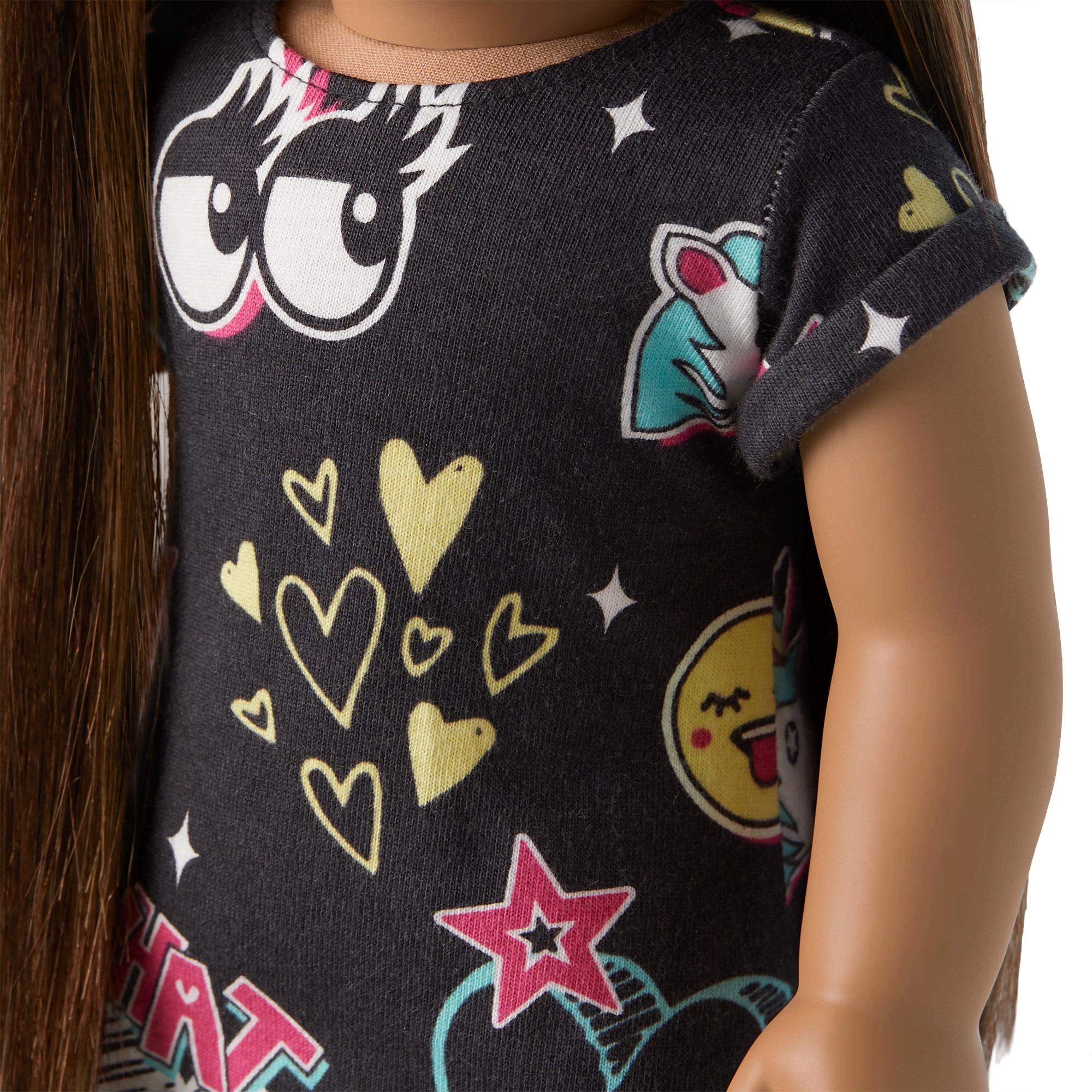 Truly Me™ 18-inch Doll #122 with straight dark-brown hair