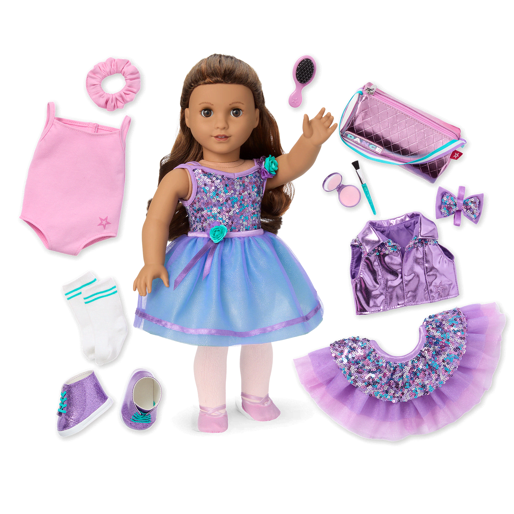 Truly Me 117 Doll Dance Set Wavy Hair American Girl