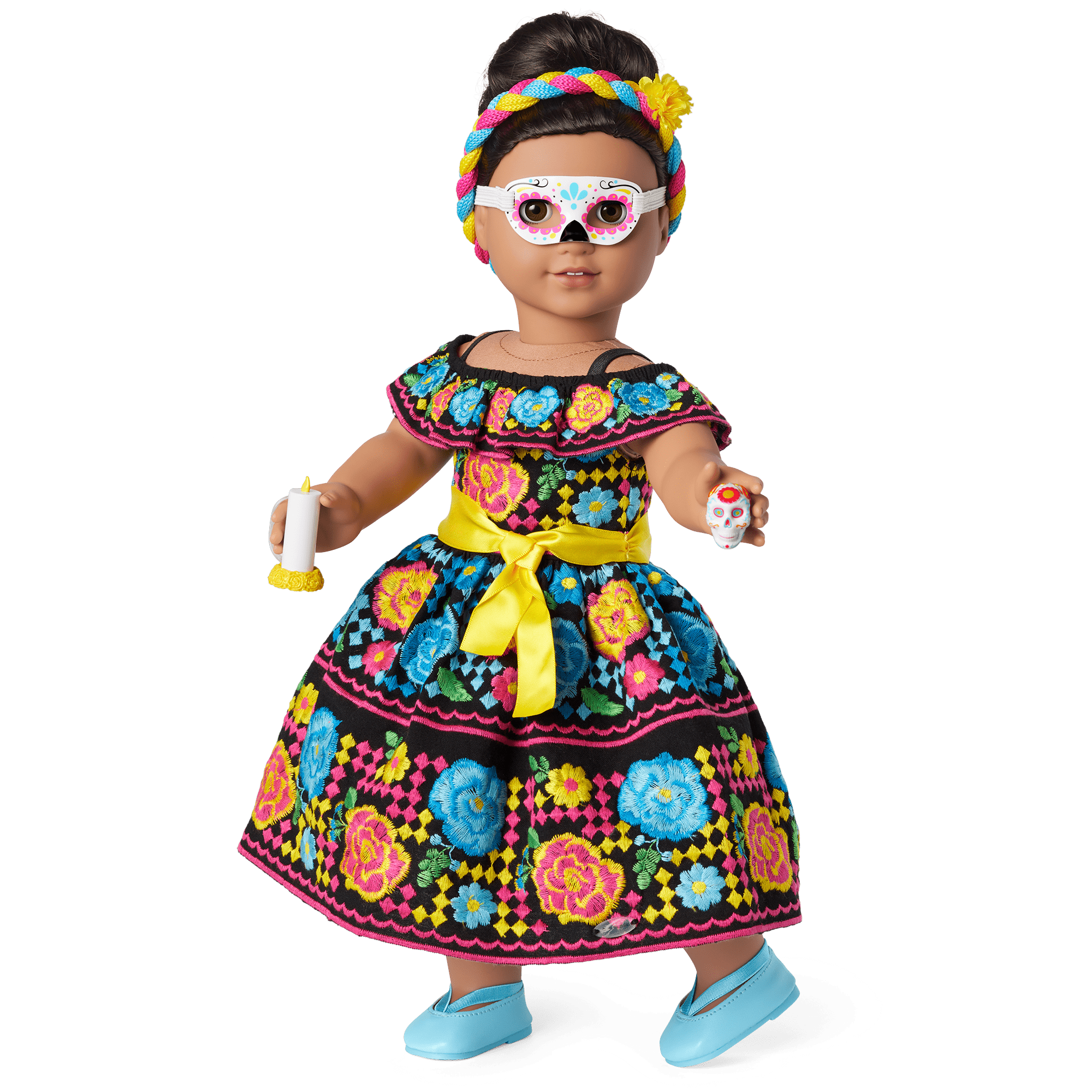 Día de Muertos Celebration Outfit for 18-inch Dolls