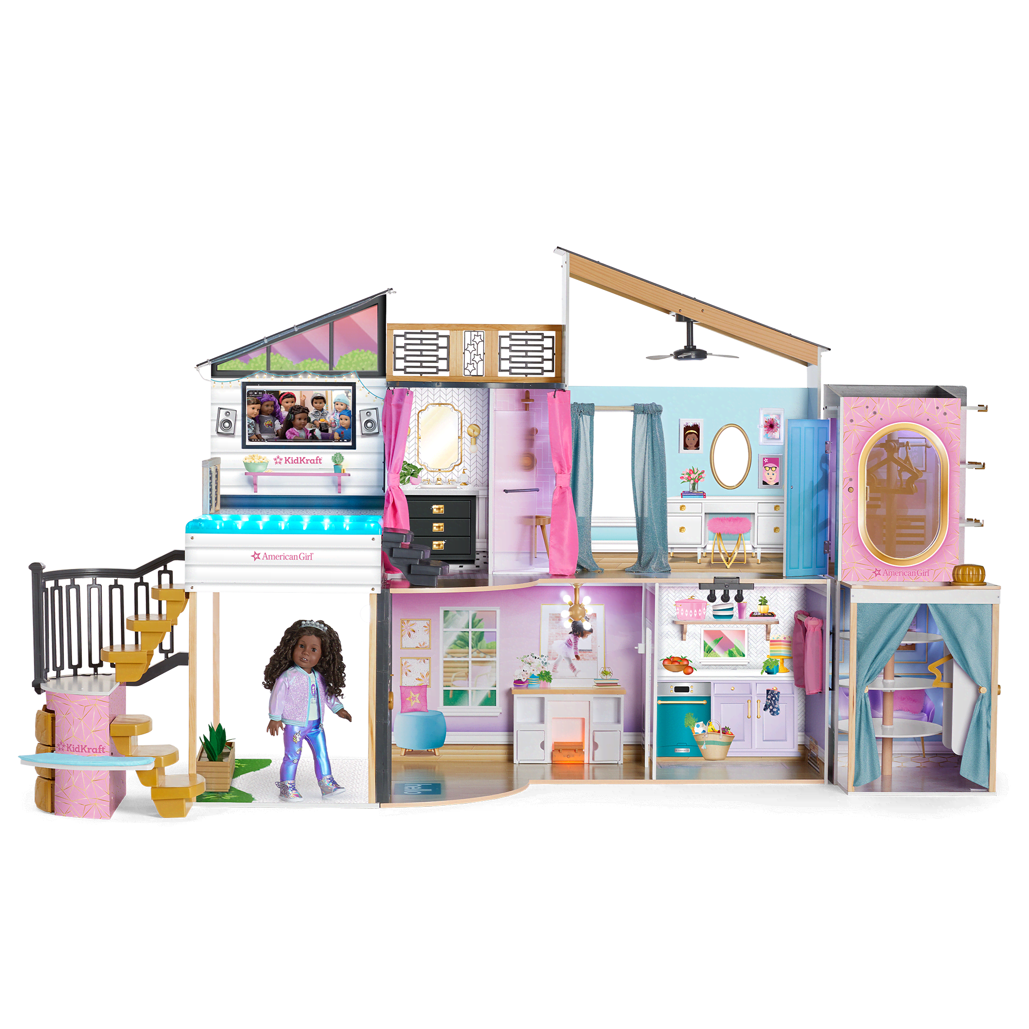 American Girl® x KidKraft® Dollhouse & Closet