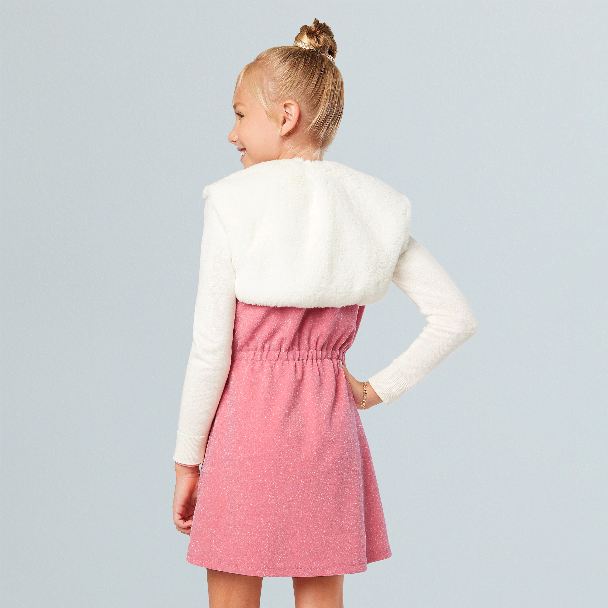 American Girl® x Something Navy Frosty Faux-Fur Shrug for Girls