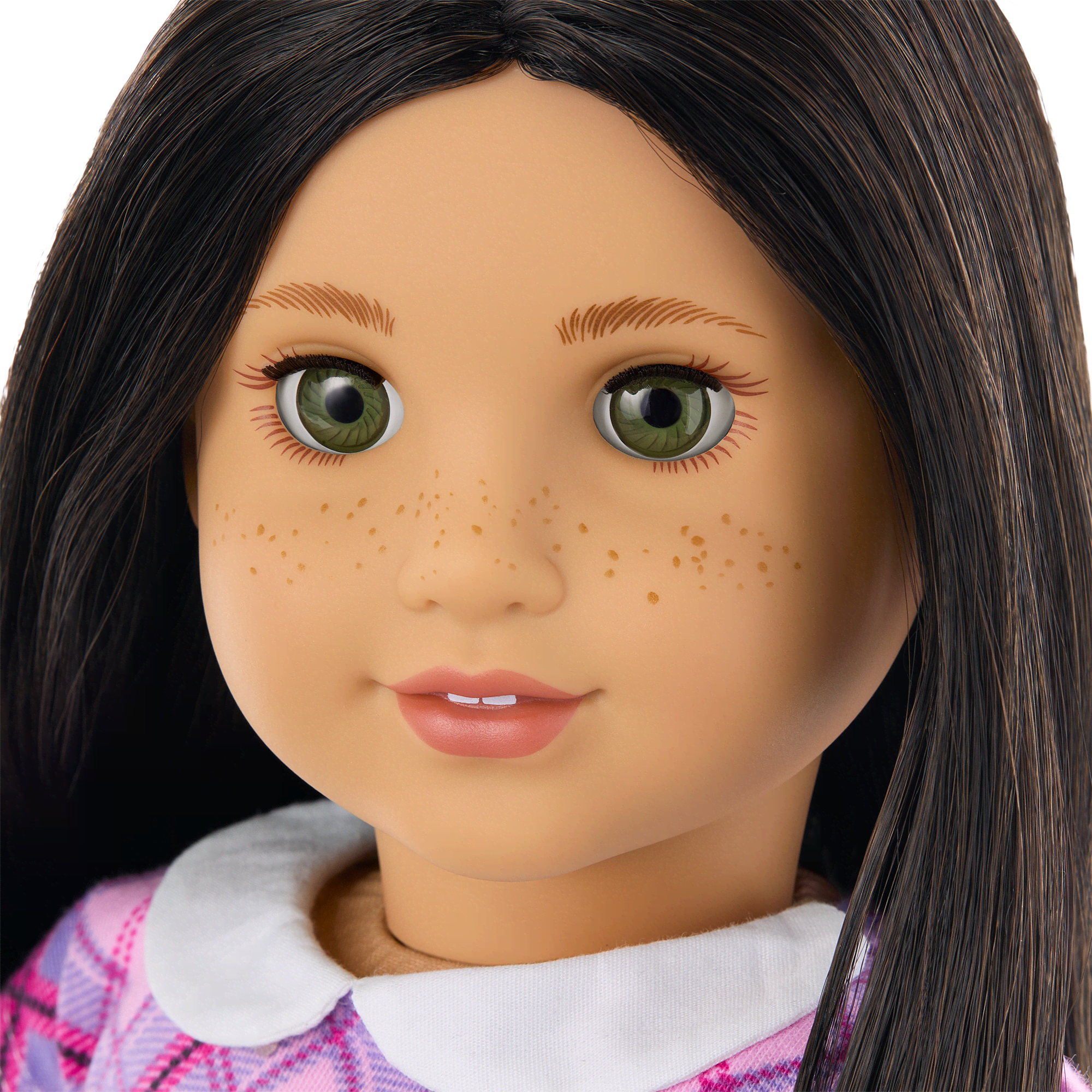 Truly Me™ 18-inch Doll #128 with long straight black-brown hair