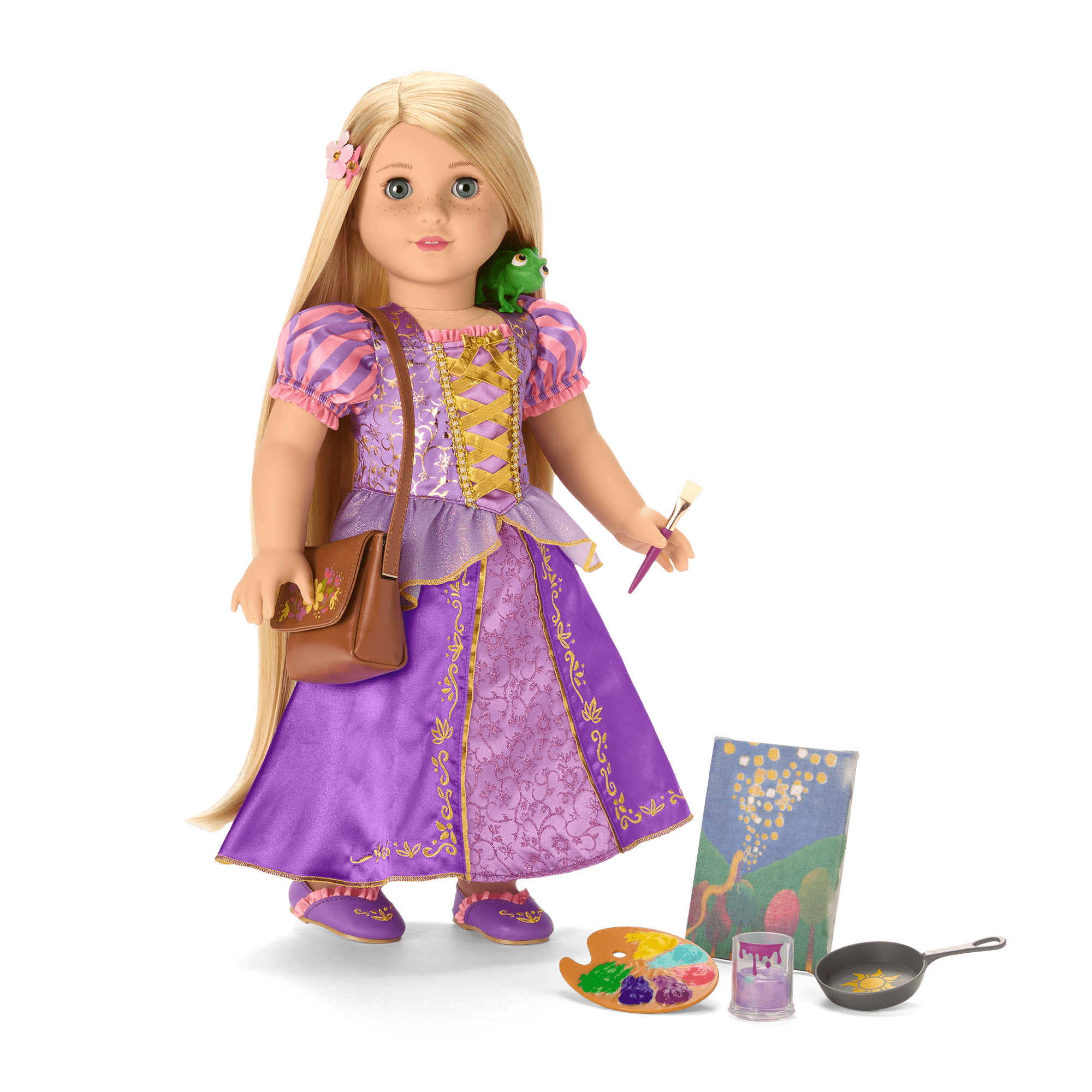 American Girl® Disney Princess Rapunzel Painting Accessories & Pascal for 18-inch Dolls