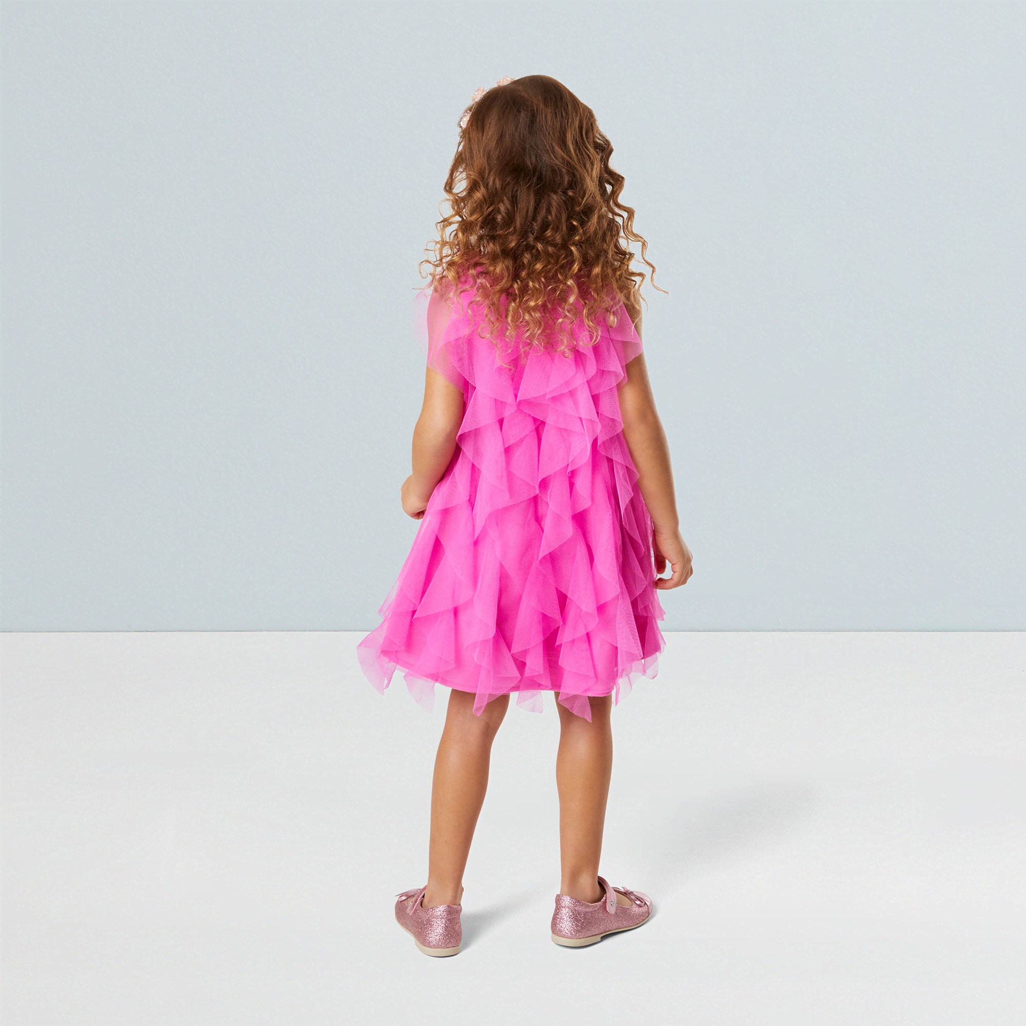 Party-Pink Birthday Dress for Little Girls (Bitty Baby®)