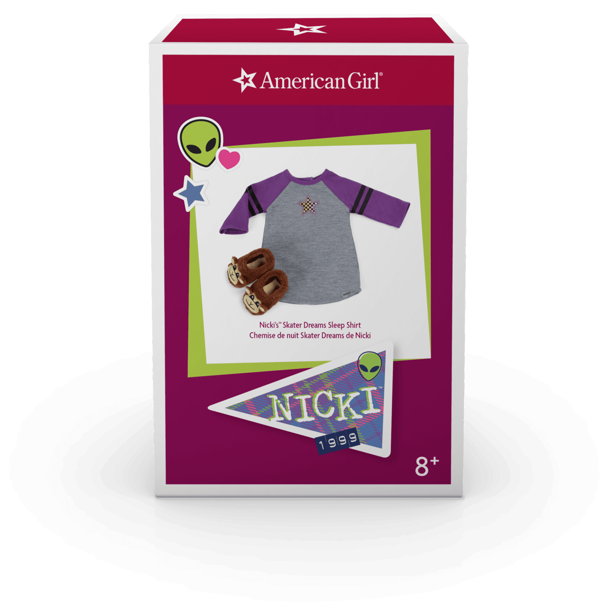 Nicki’s™ Skater Dreams Sleep Shirt for 18-inch Dolls (Historical Characters)