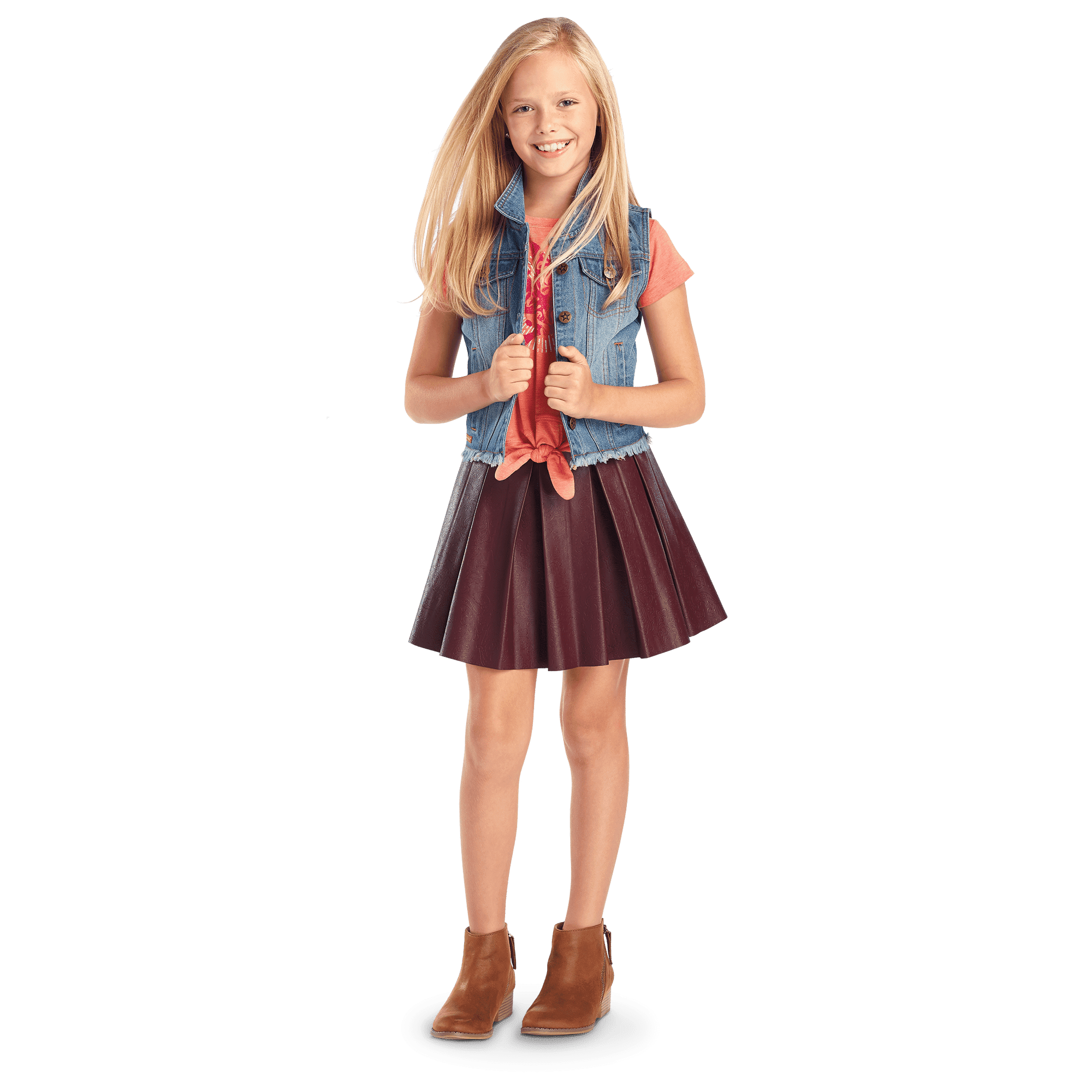 Embossed Paisley Skirt for Girls