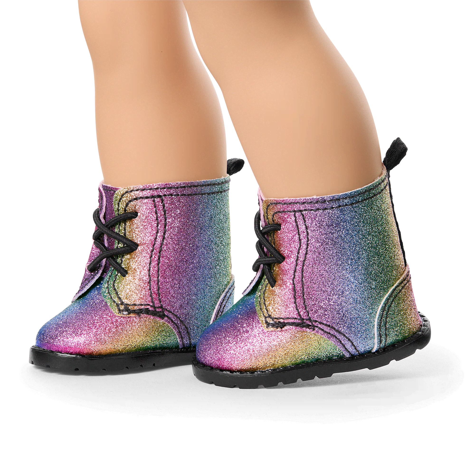 Glittery Rainbow Boots for 18 inch Dolls American Girl