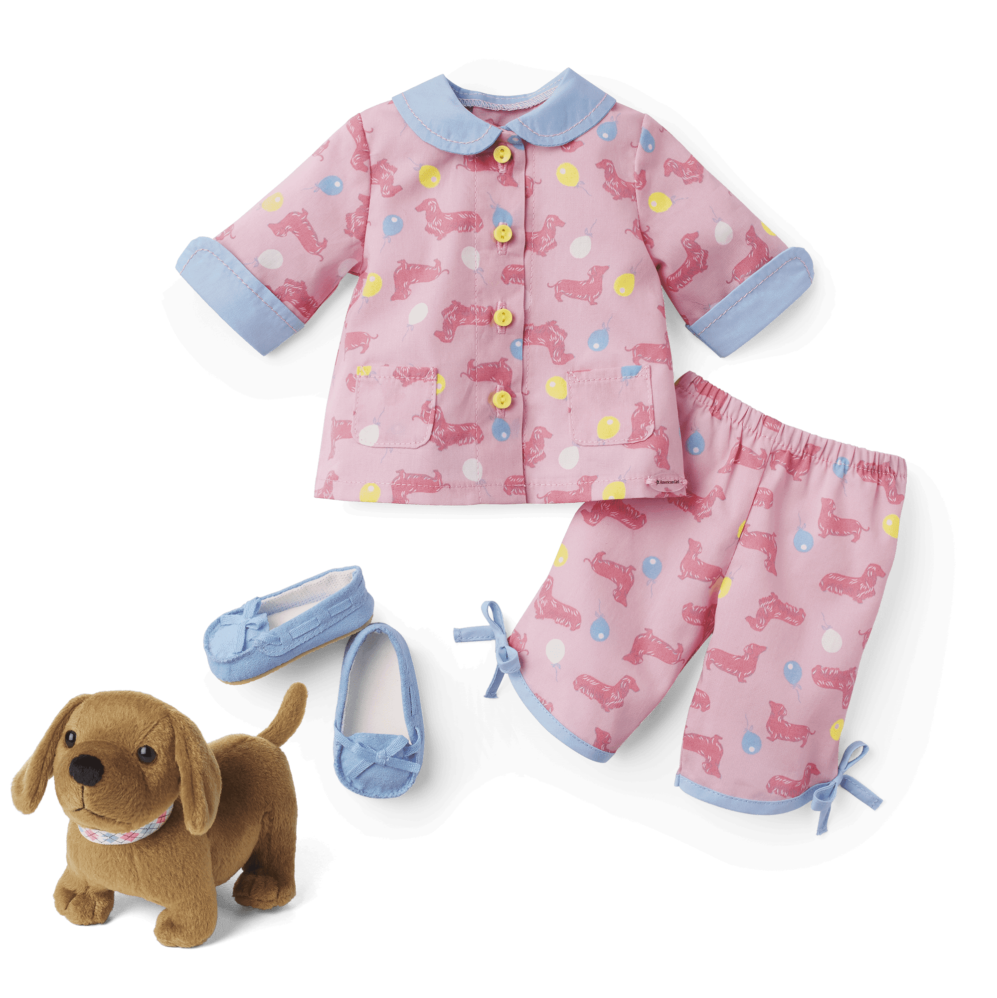 Maryellen’s™ Dachshund Pajamas & Dog (Historical Characters)