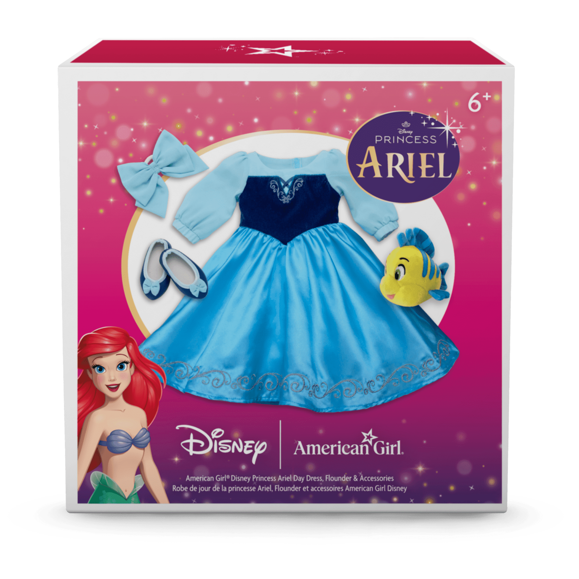 American Girl® Disney Princess Ariel Day Dress, Flounder & Accessories for 18-inch Dolls