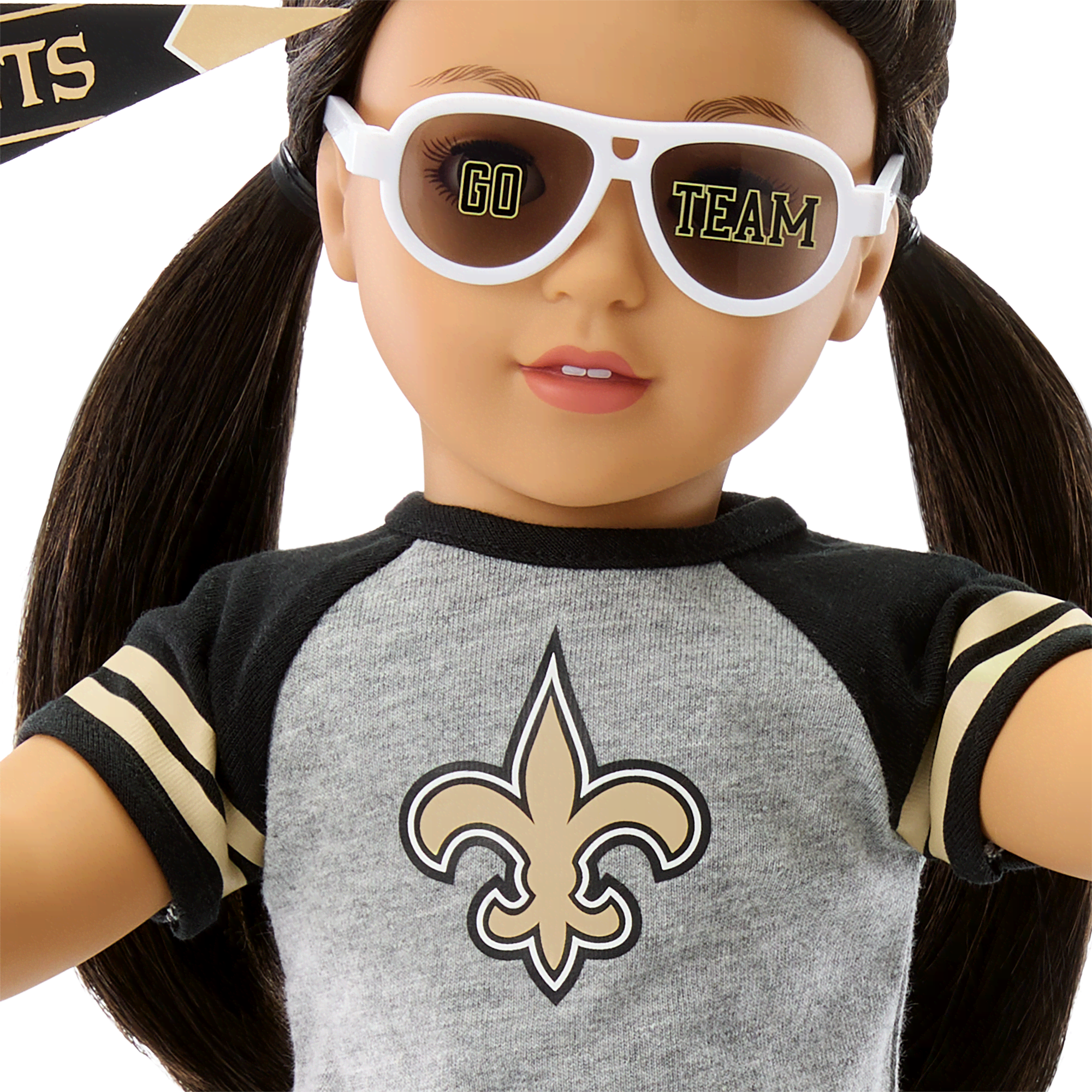 American Girl® x NFL New Orleans Saints Fan Outfit & Accessories for 18-inch Dolls