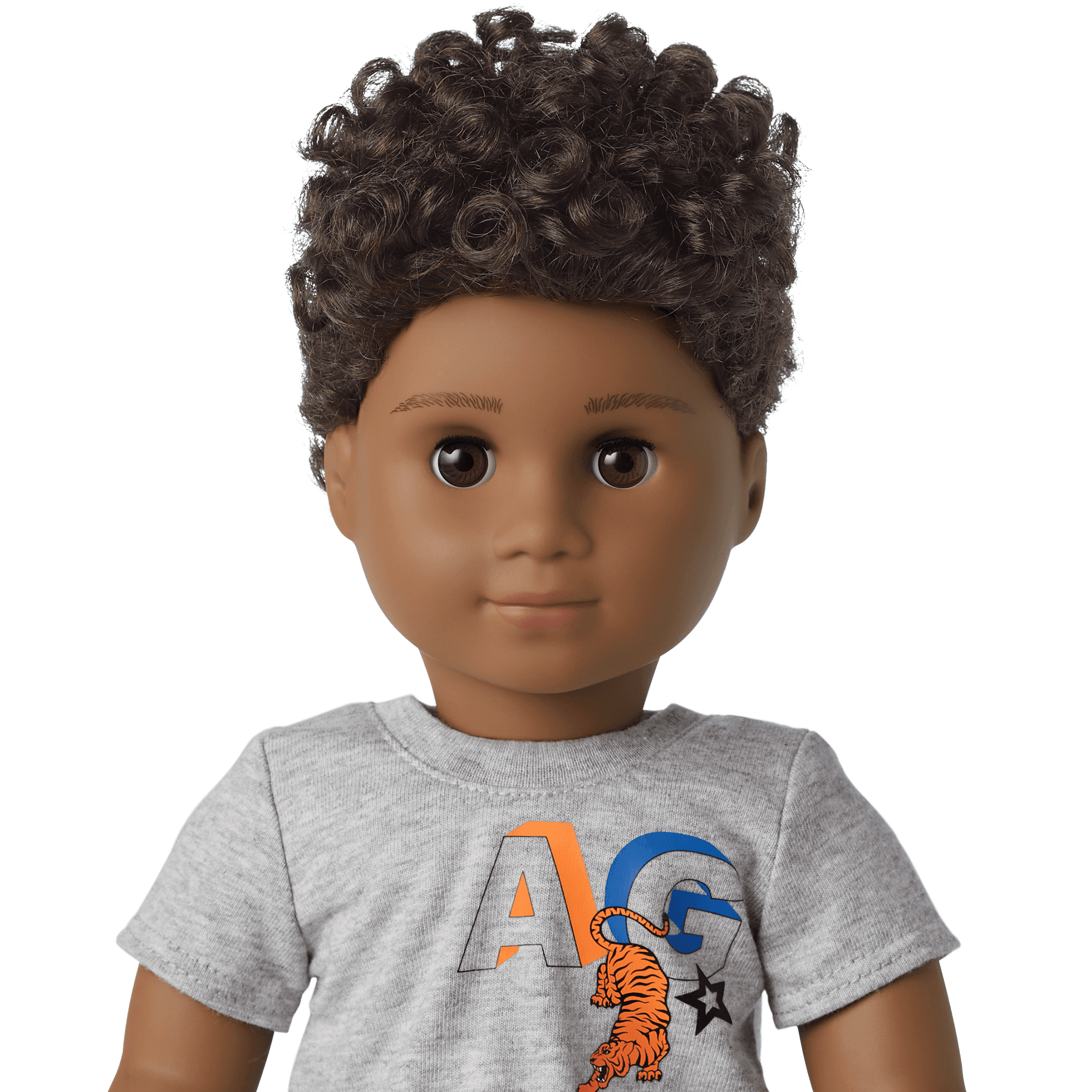 Truly Me™ 18-inch Doll #113 with curly dark-brown hair