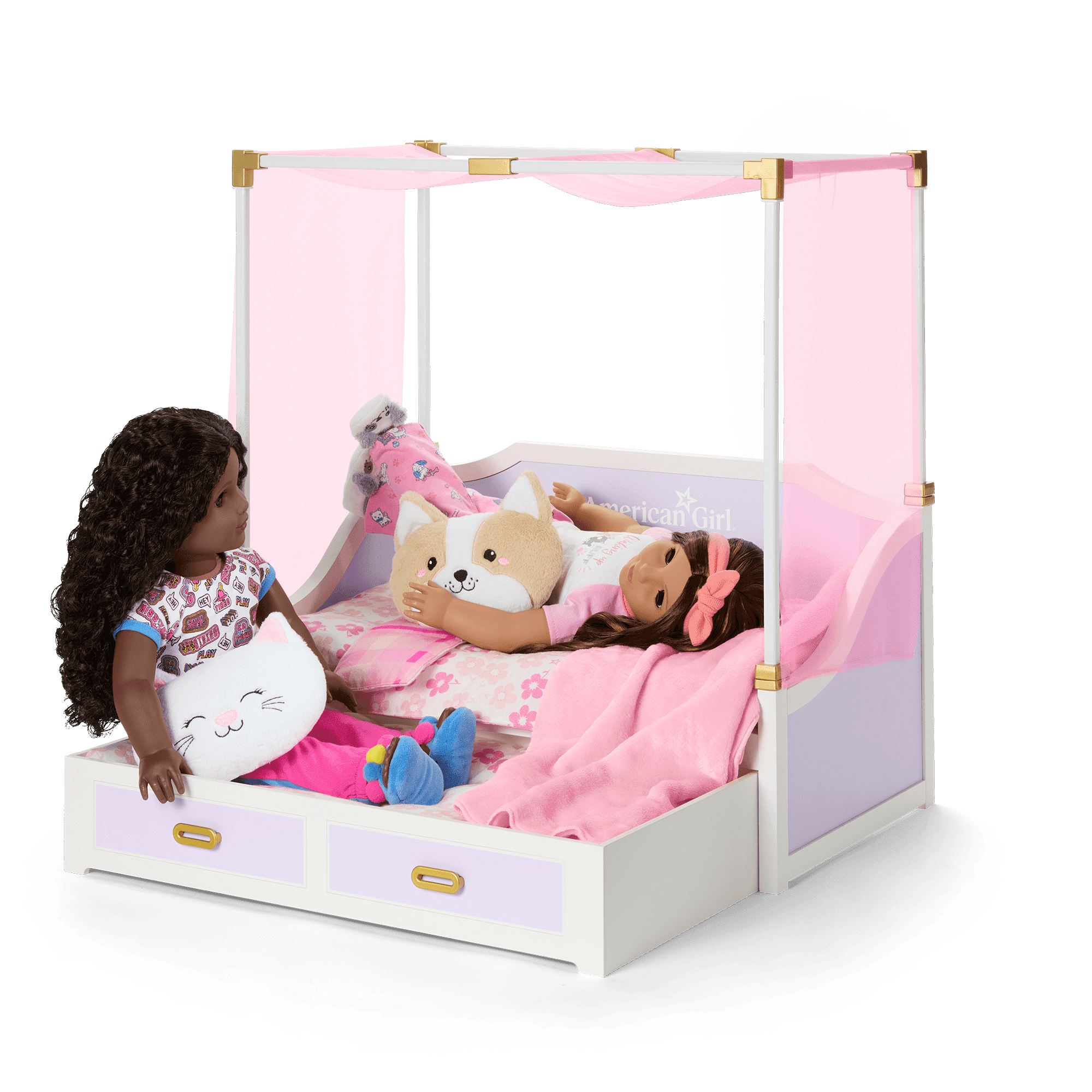 All Set for Sleepovers Canopy Bed for Dolls American Girl®