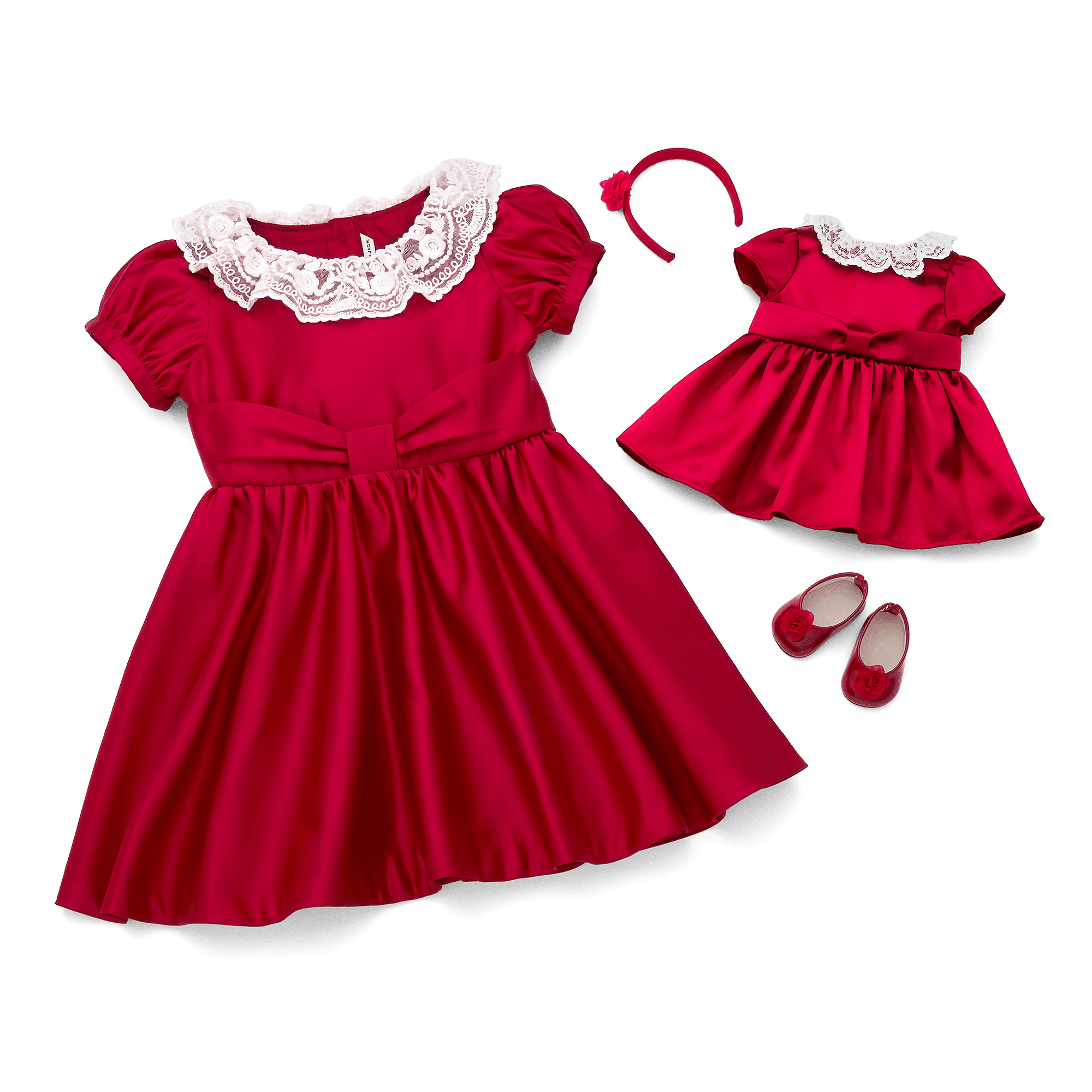 American girl doll red dress clearance