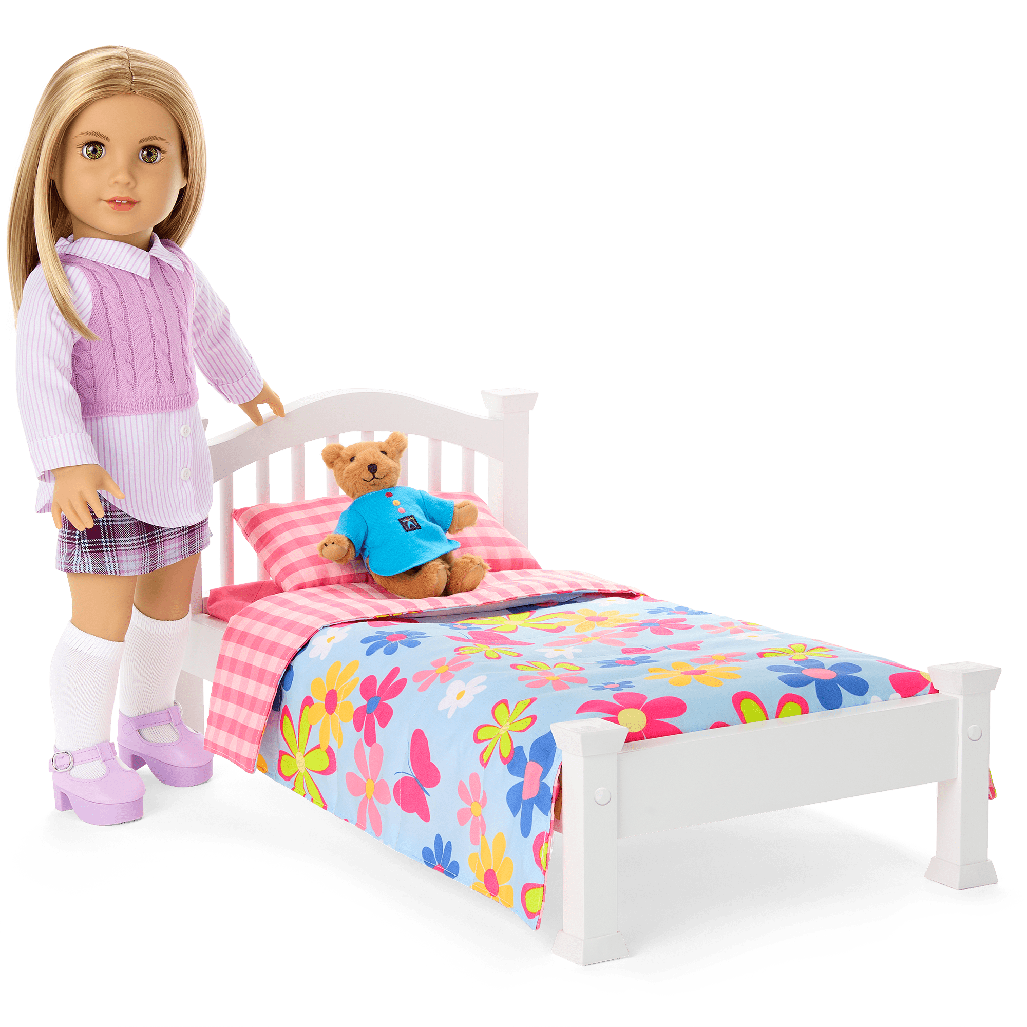 Isabel’s™ Bed & Floral Dreams Bedding Set for 18-inch Dolls (Historical Characters)
