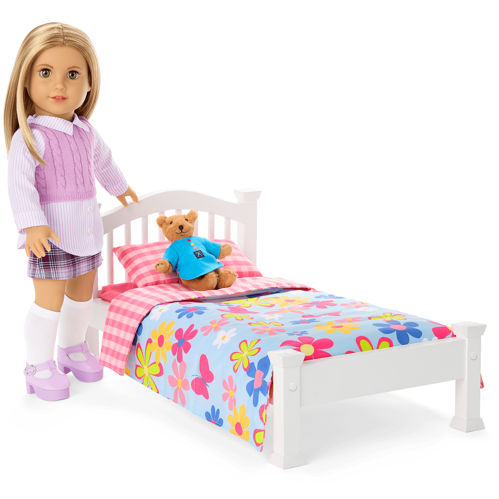 Isabel s Bed Floral Dreams Bedding Set for 18 inch Dolls Historical Characters