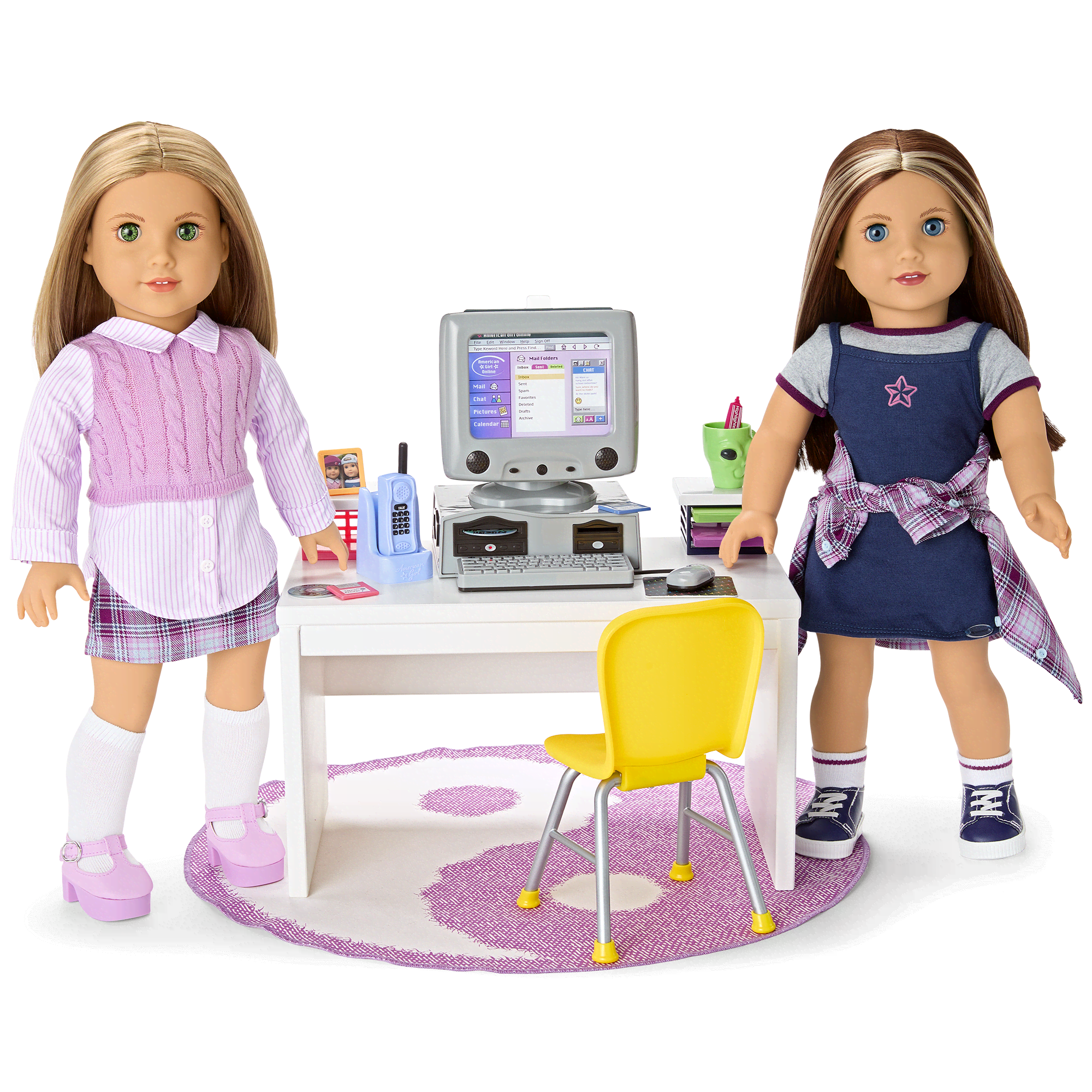 Isabel™ & Nicki’s™ Computer & Desk Set for 18-inch Dolls (Historical Characters)