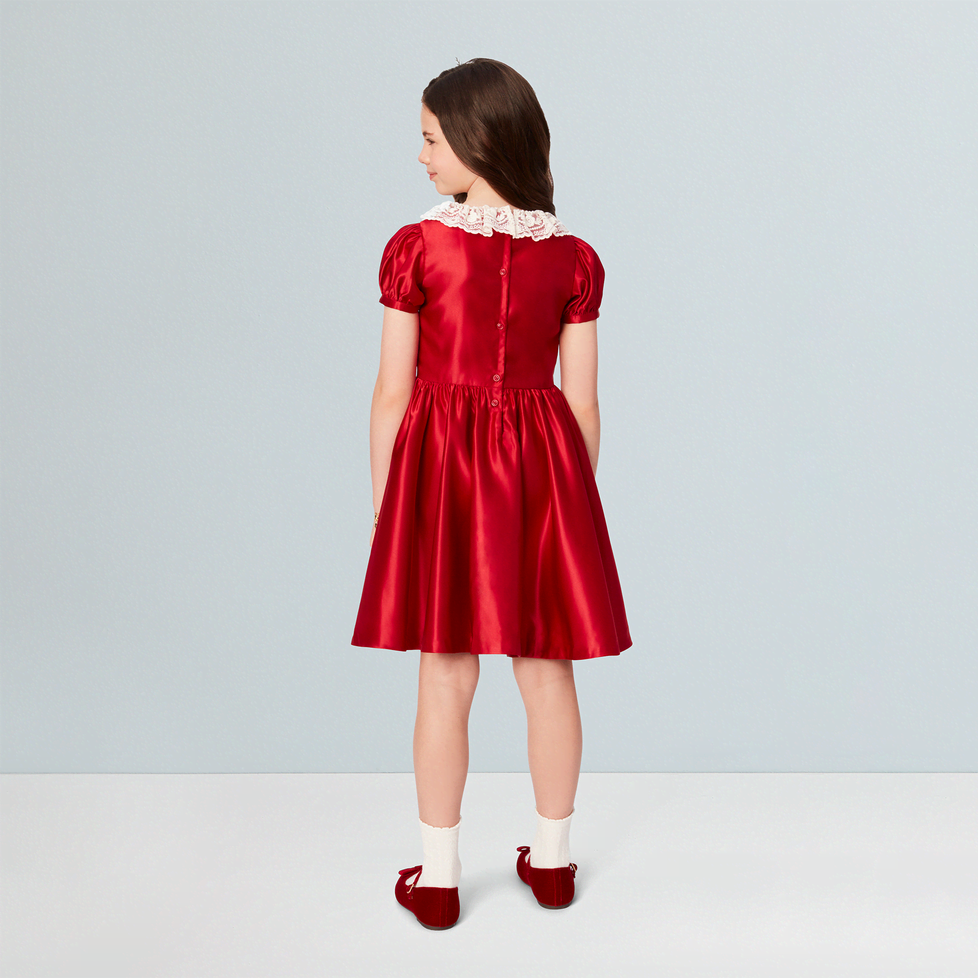 American Girl® x Janie and Jack Holly-Red Party Dress for Girls