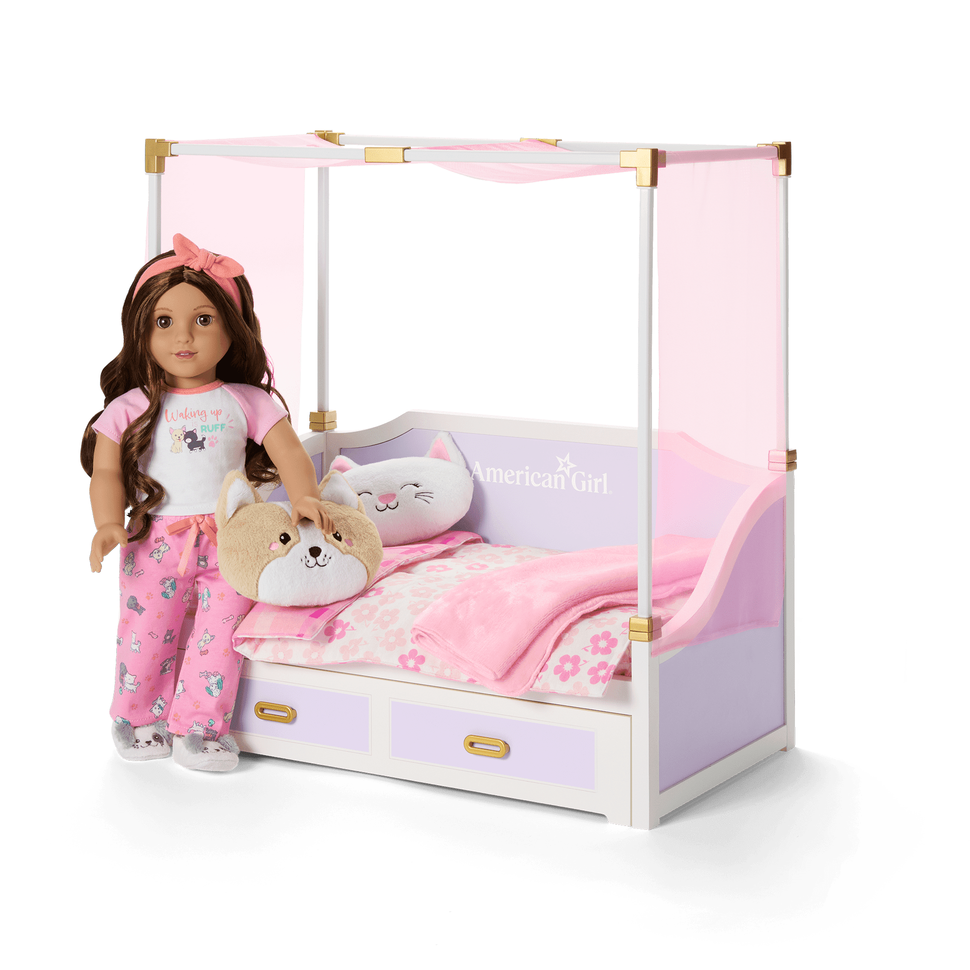 All Set for Sleepovers Canopy Bed for 18 inch Dolls