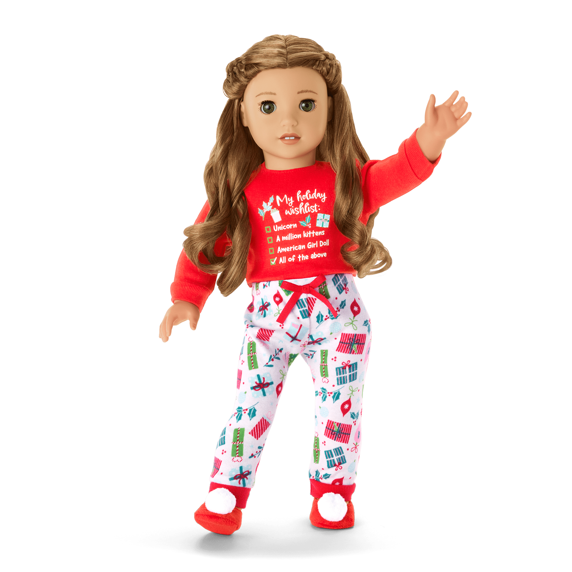 Holiday Wish List PJs for 18-inch Dolls