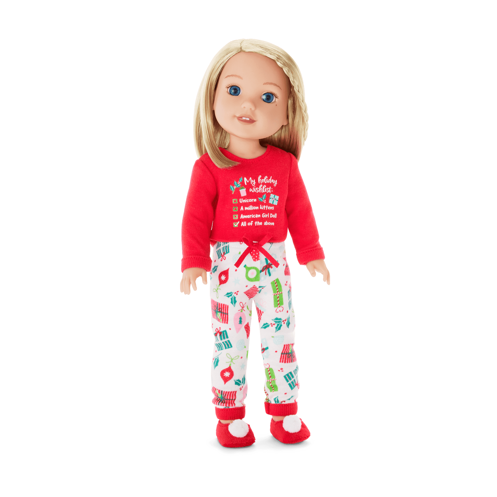 Holiday Wish List PJs for WellieWishers™ Dolls