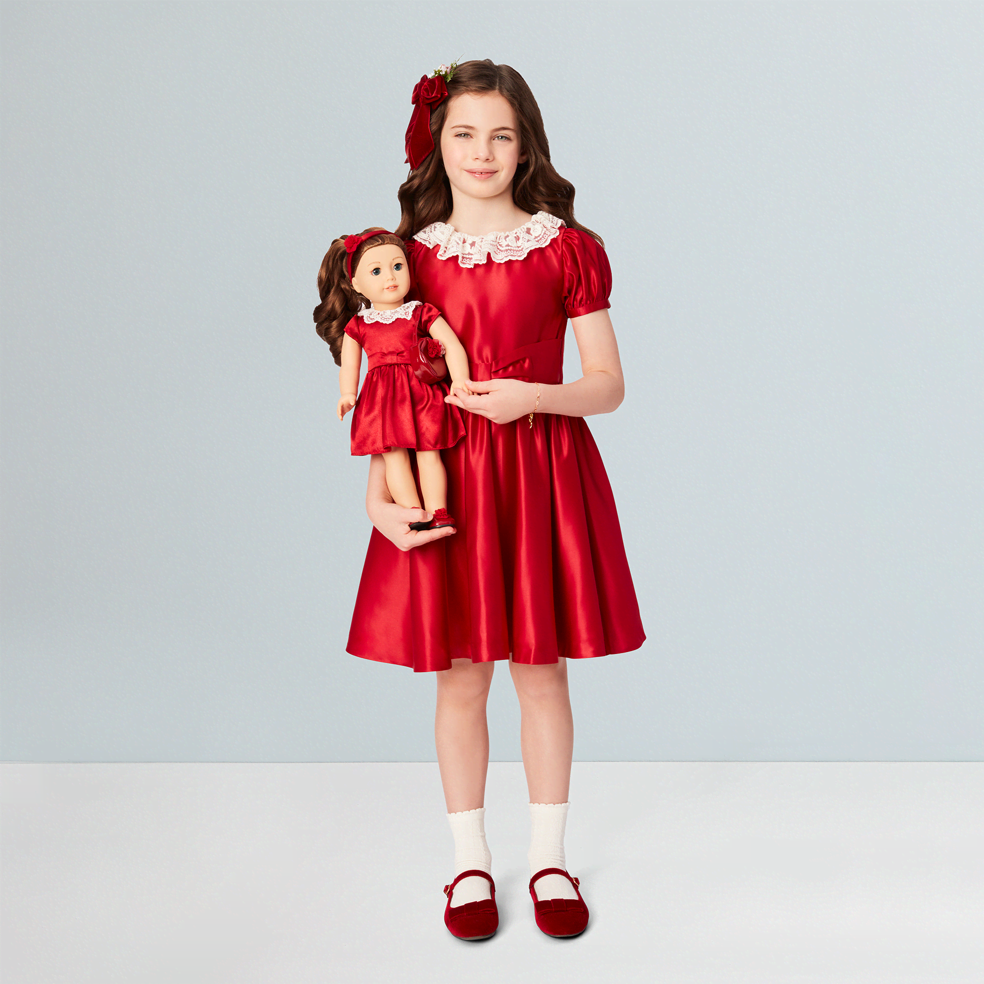 American Girl x Janie and Jack Holly Red Dress for Girls 18 inch Dolls