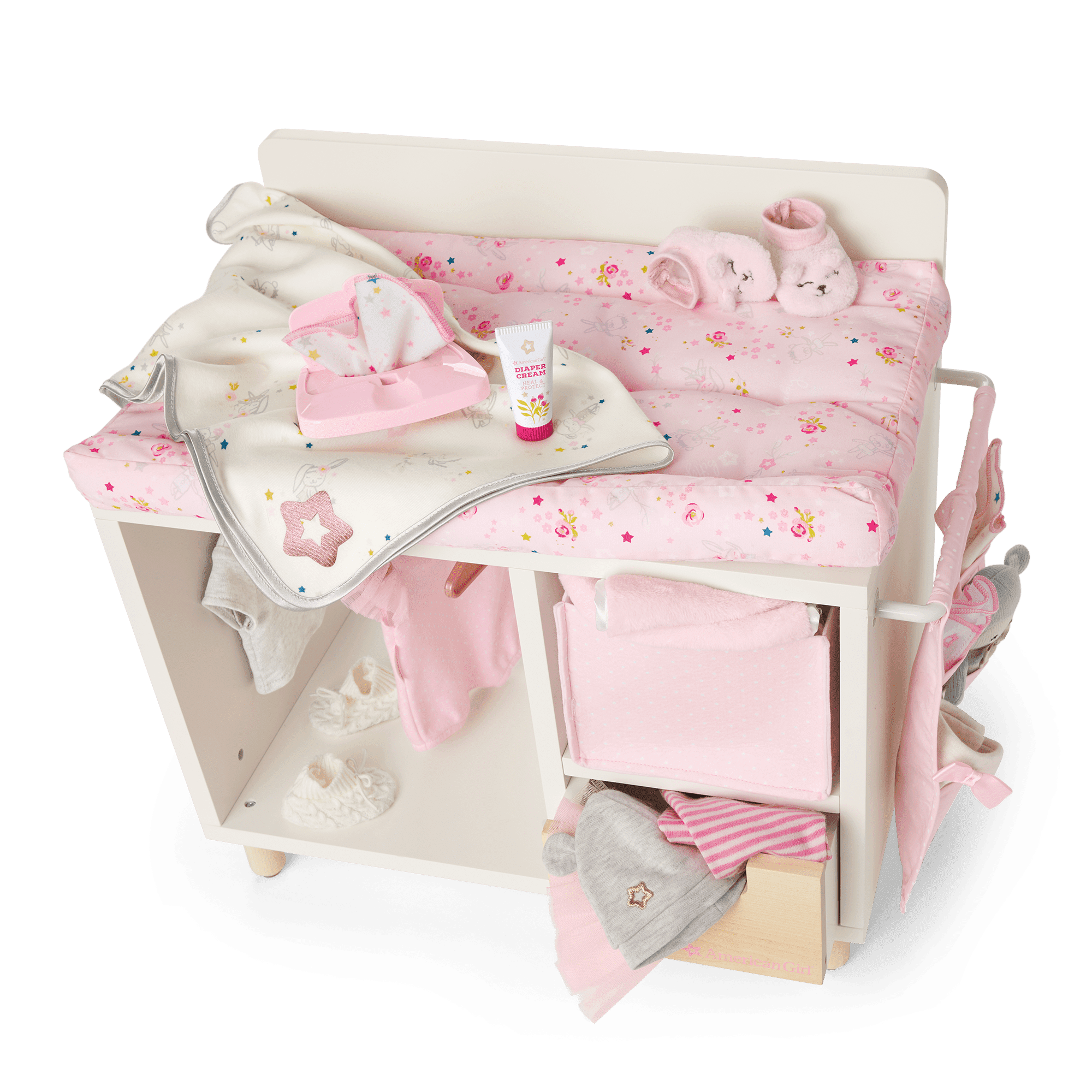 Dots & Blooms Changing Table with Storage