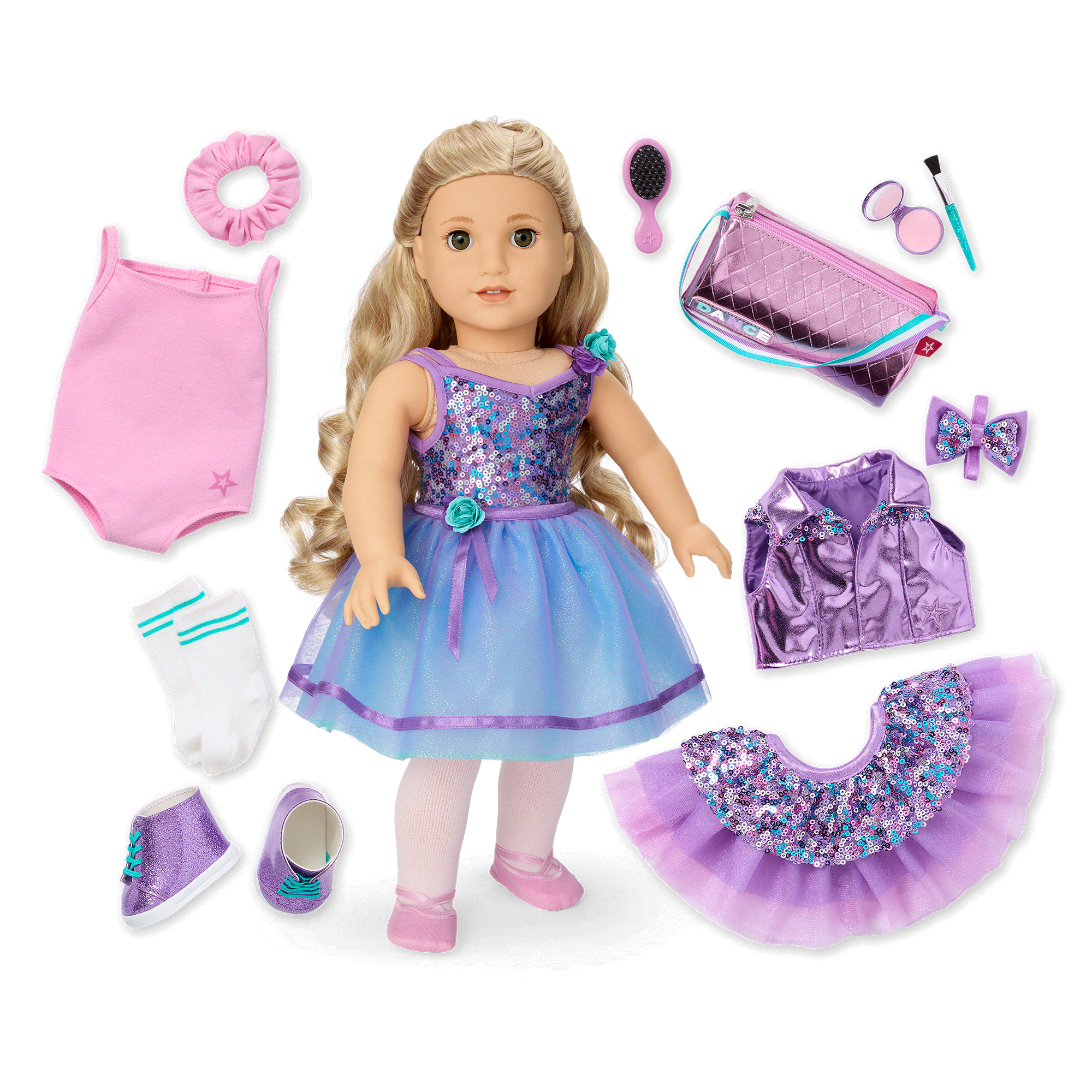 Truly Me 125 Doll Dance Set Curly Hair American Girl