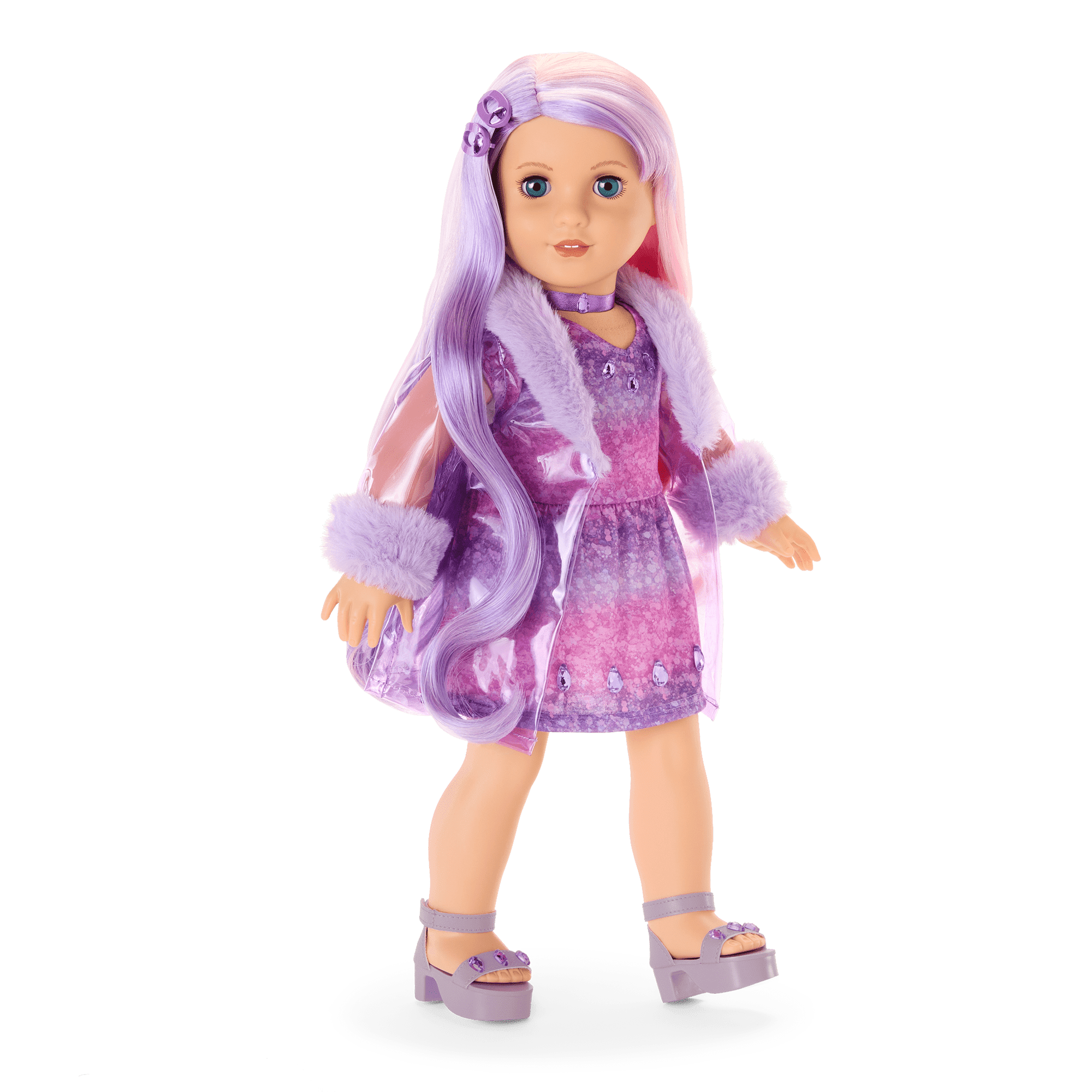 February Amazing Amethyst Outfit for 18-inch Dolls