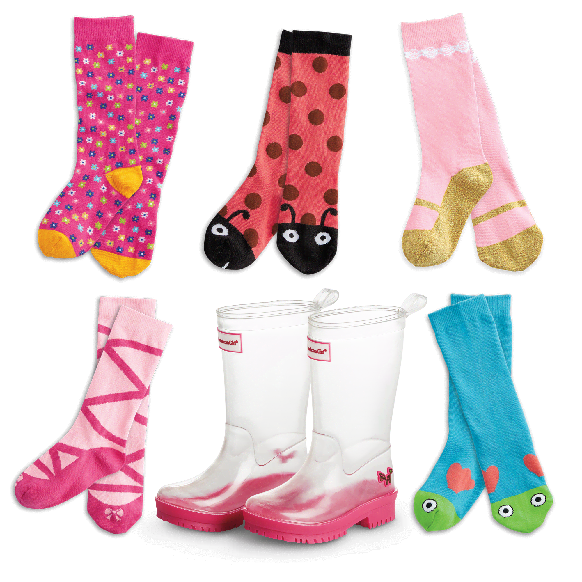 WellieWishers Wellies Socks Set for Girls American Girl