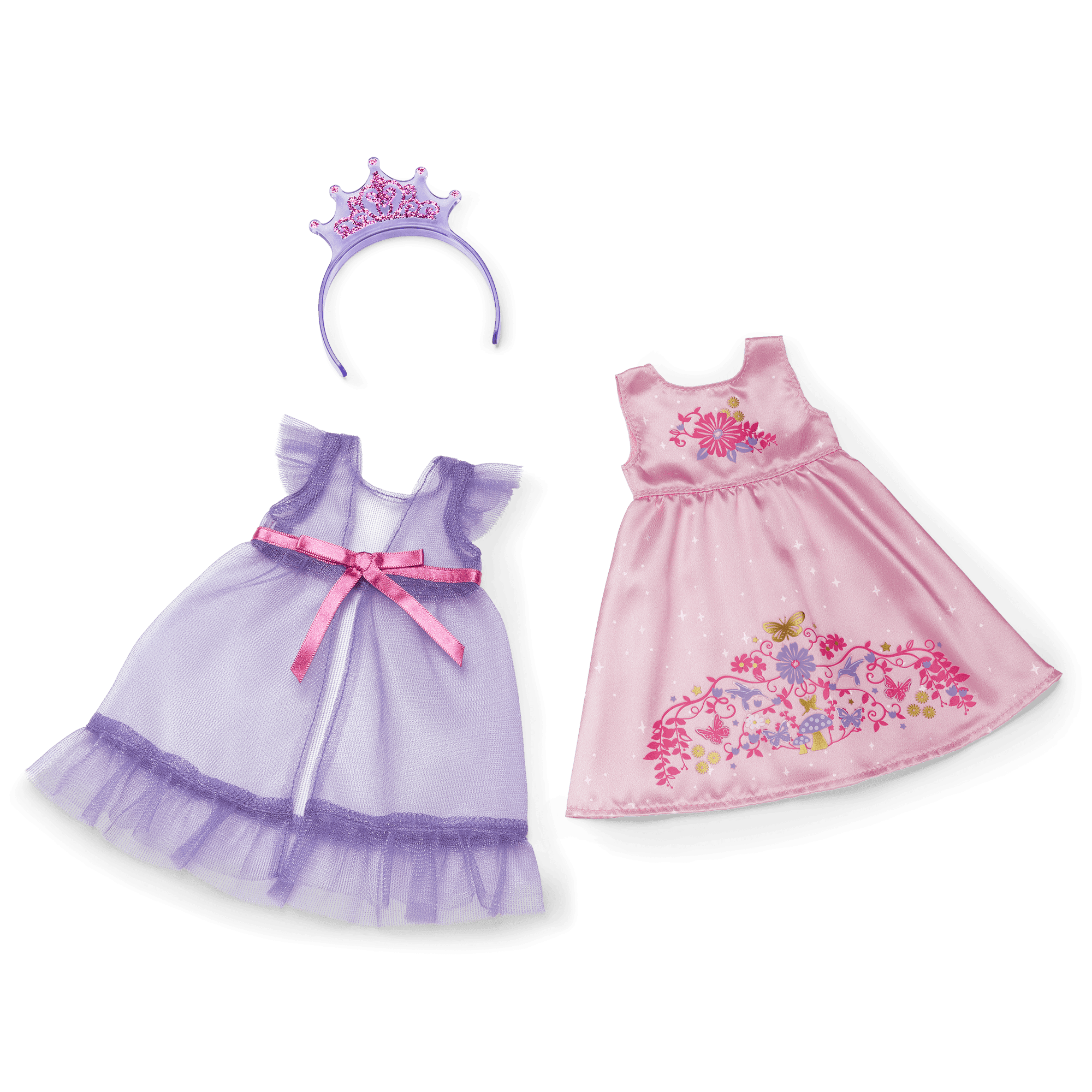 Royal Ruffles Nightie and Robe for Little Girls & WellieWishers™ Dolls