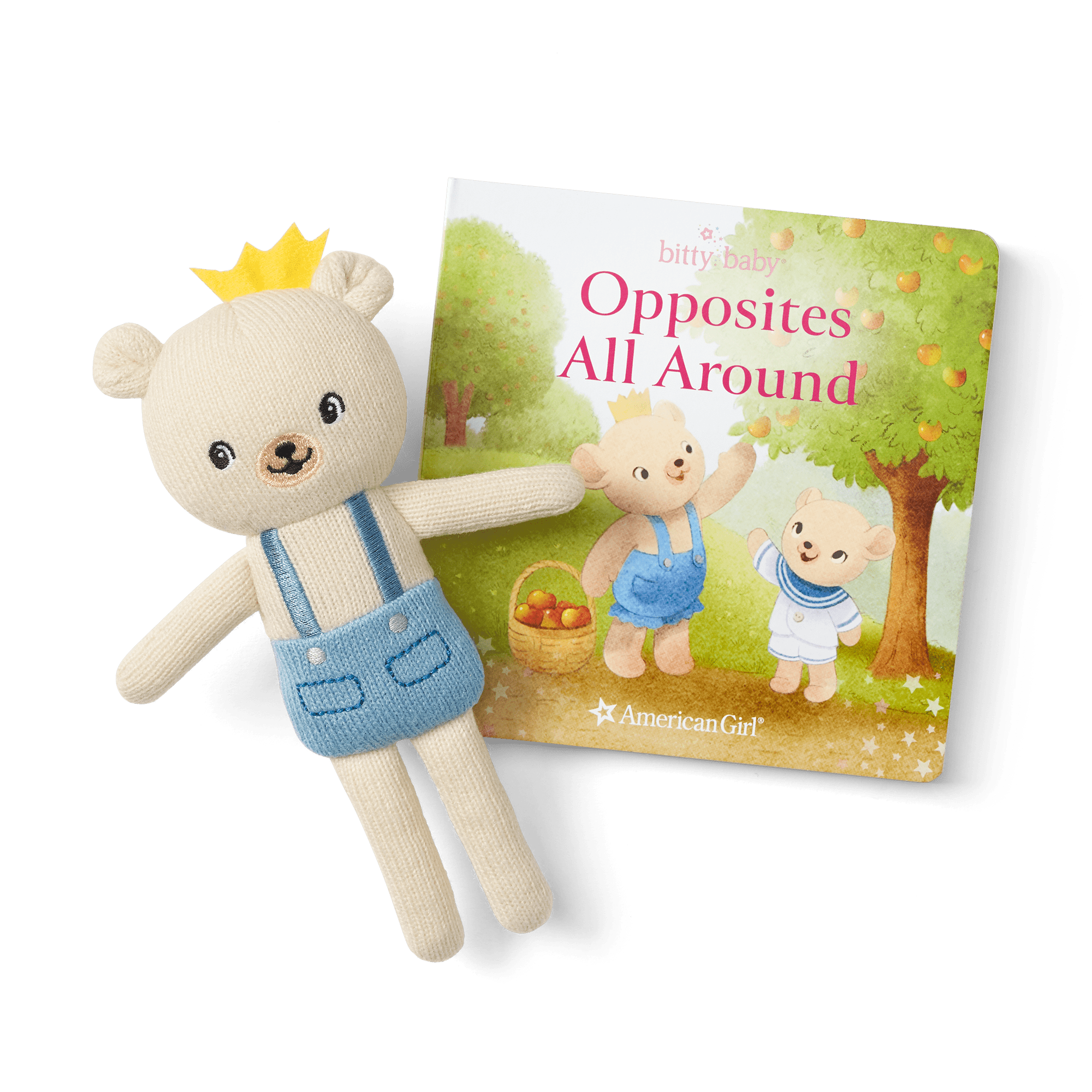 Bitty Baby® Doll #5 in Soft Blue + Bear Friend & Board Book